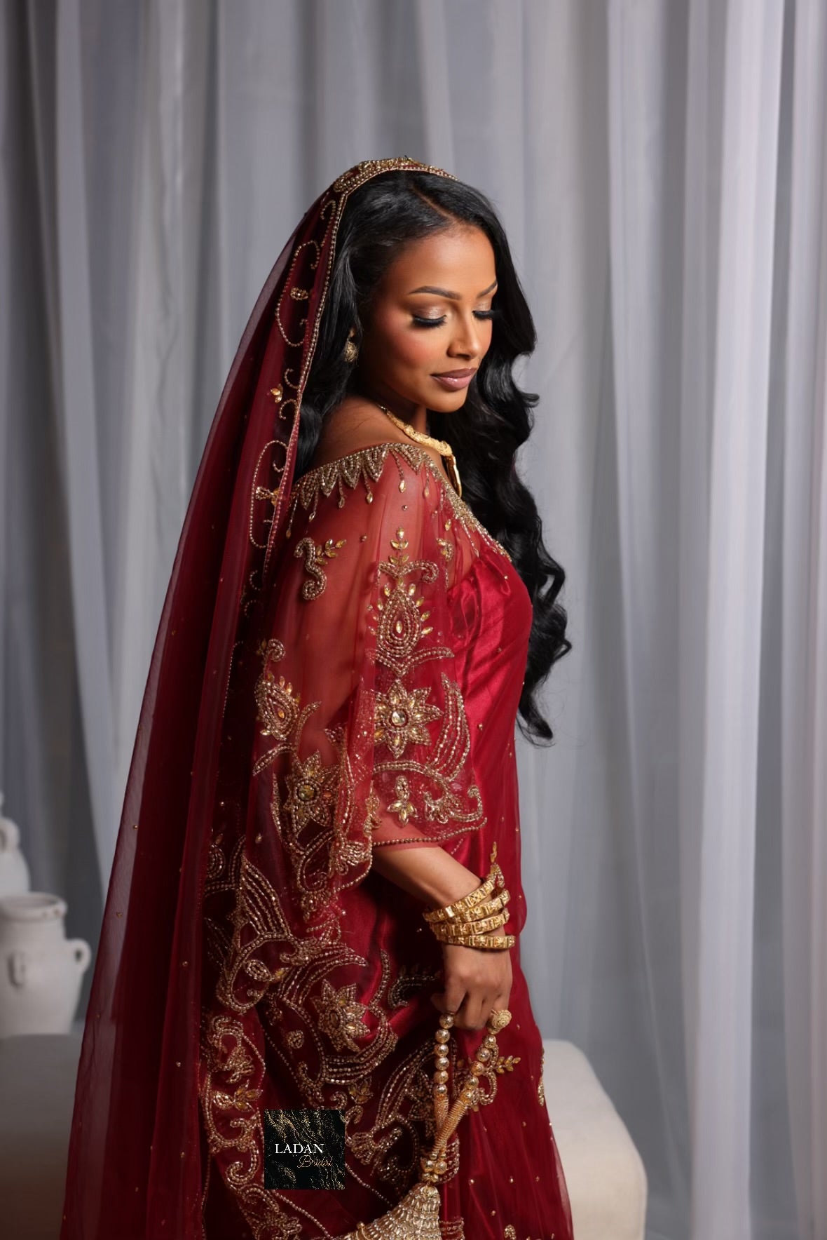 Jamila Bridal Dirac - Maroon