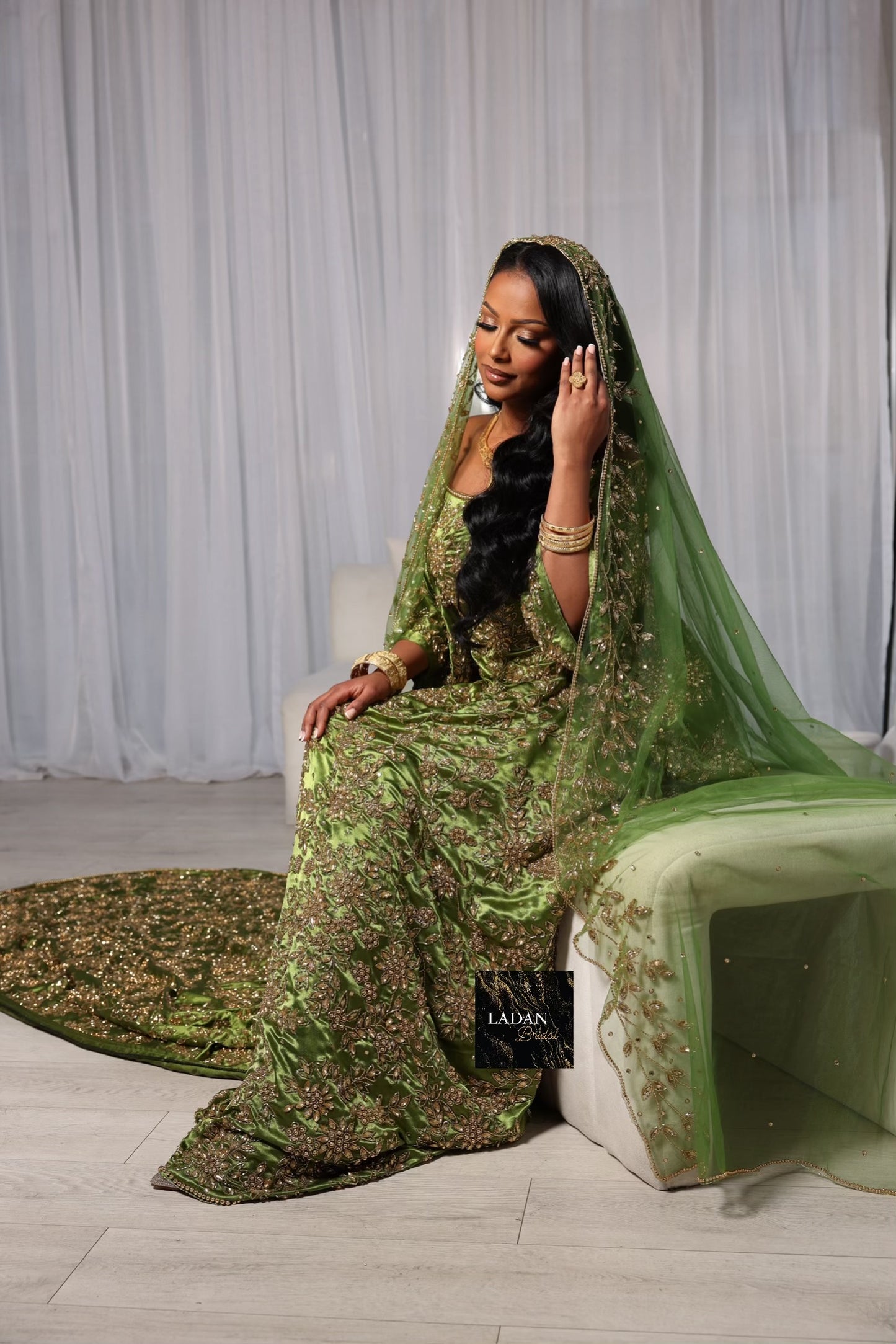 Sabrina Bridal Dirac - Olive Green