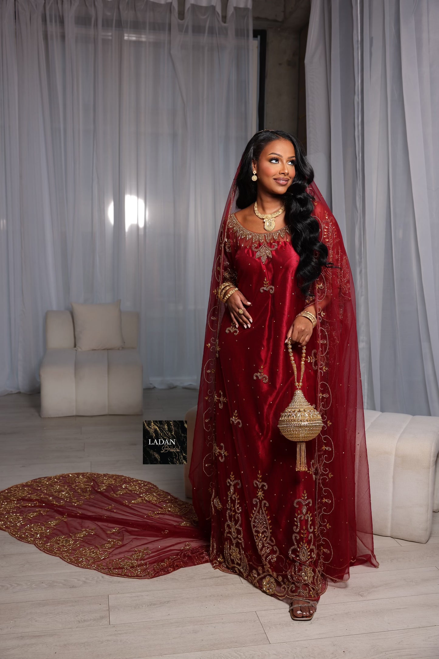 Jamila Bridal Dirac - Maroon