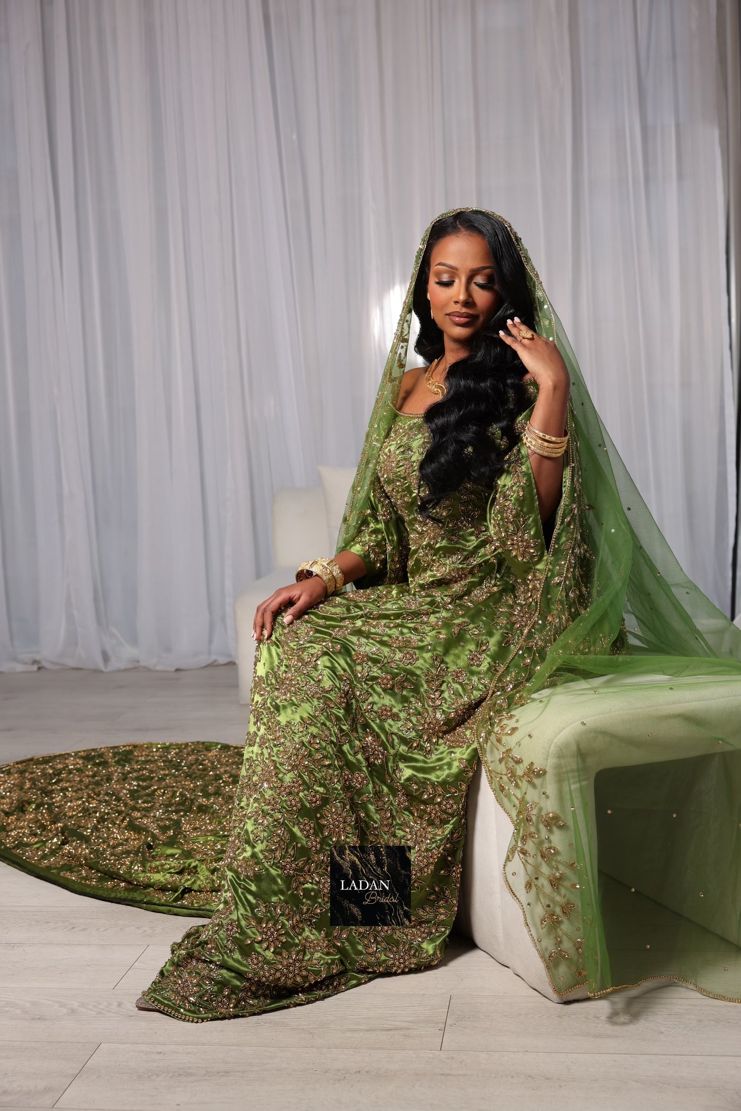 Sabrina Bridal Dirac - Olive Green