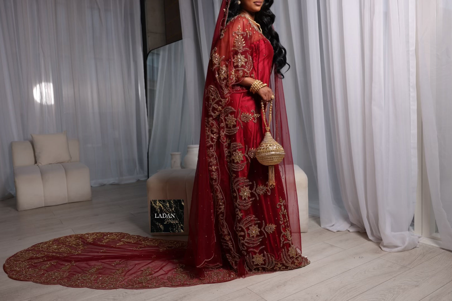 Jamila Bridal Dirac - Maroon