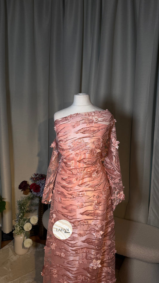 Floral Lace Dirac Set | Baby Pink
