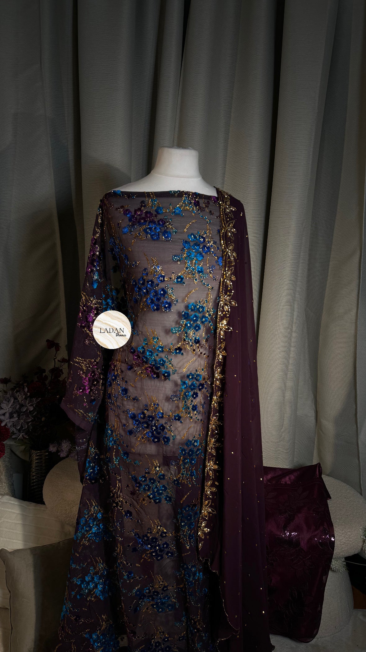 Prestige Maqbal Collection | Purple & Blue Dirac Set