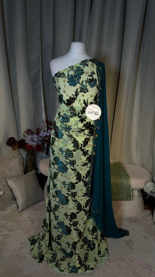 Prestige Maqbal Collection | Mint Green & Teal Dirac Set