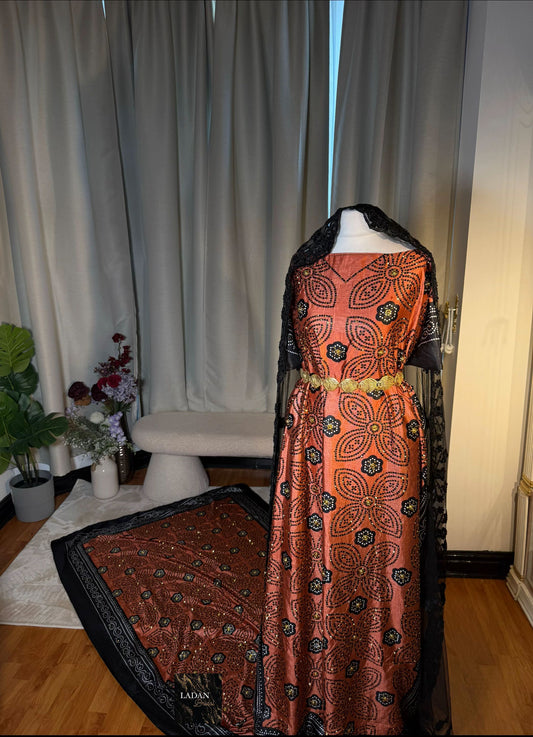 Stone Shaash Bridal Dirac Set | Rose Gold
