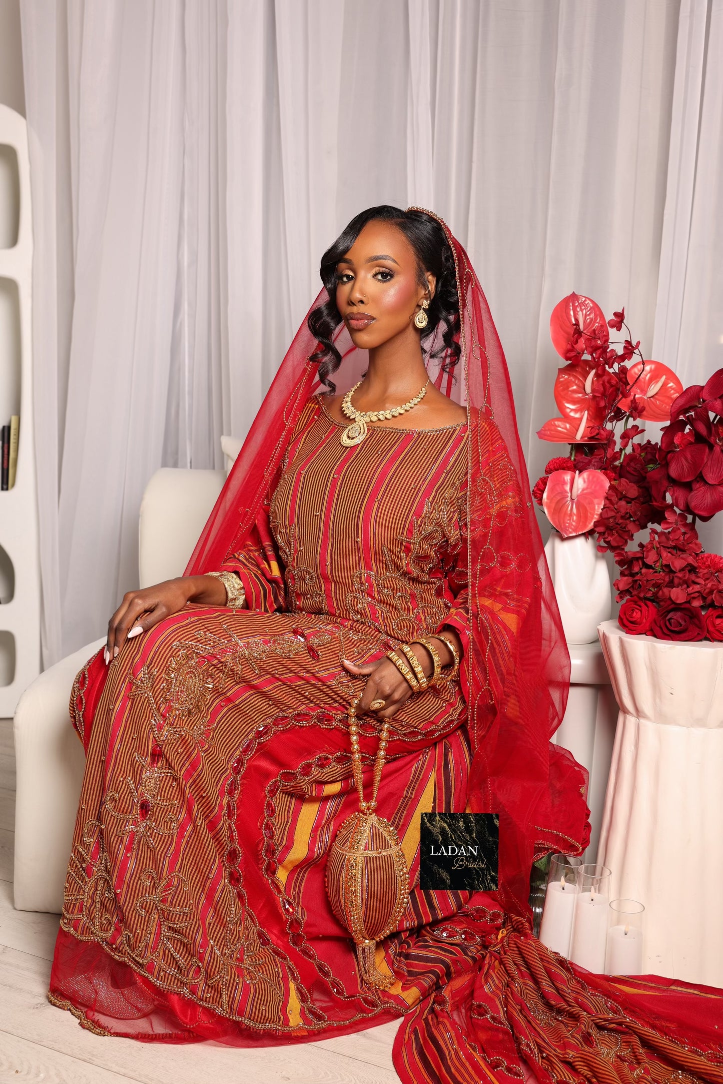 Hido iyo Dhaqan Bridal Dirac - Red