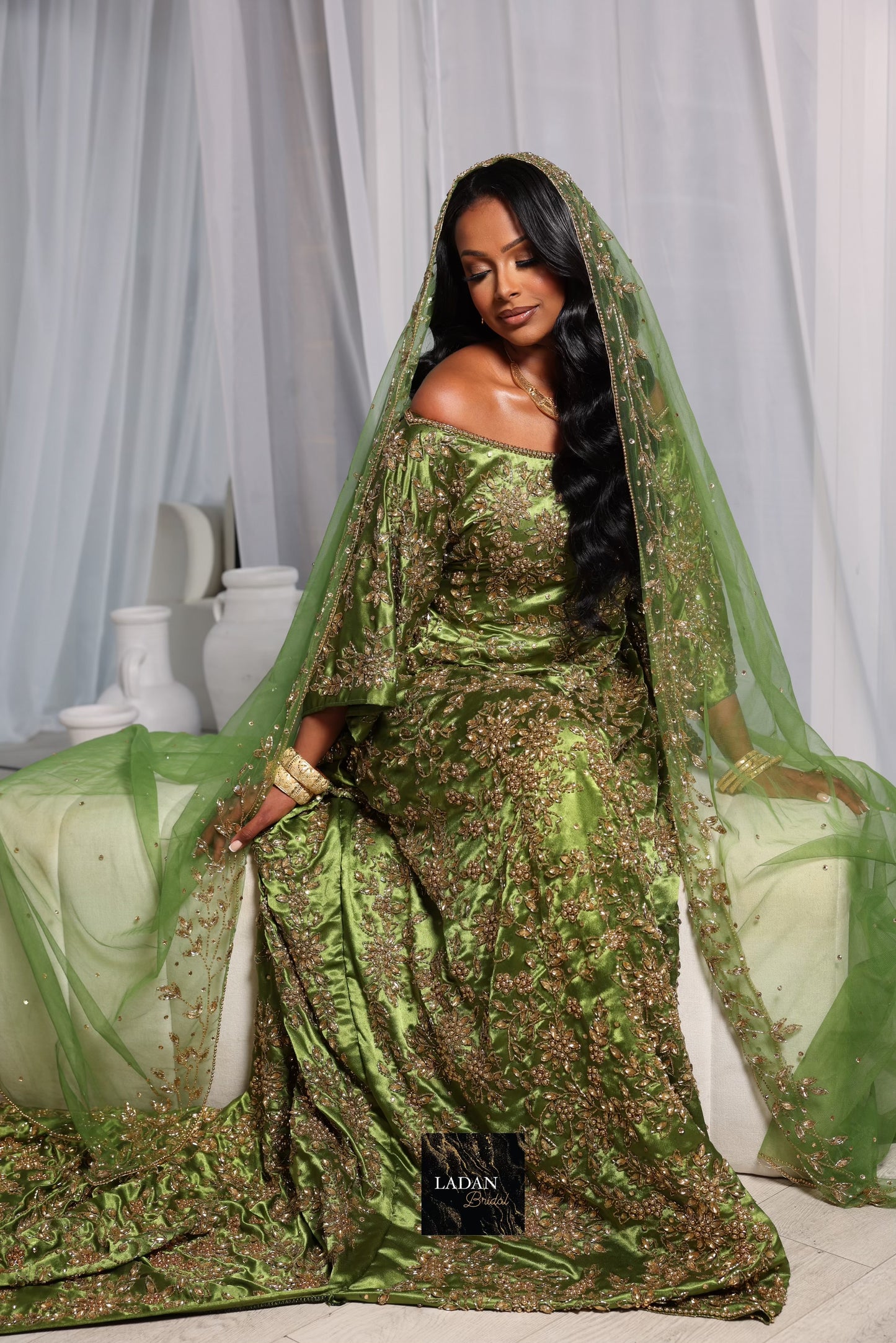 Sabrina Bridal Dirac - Olive Green