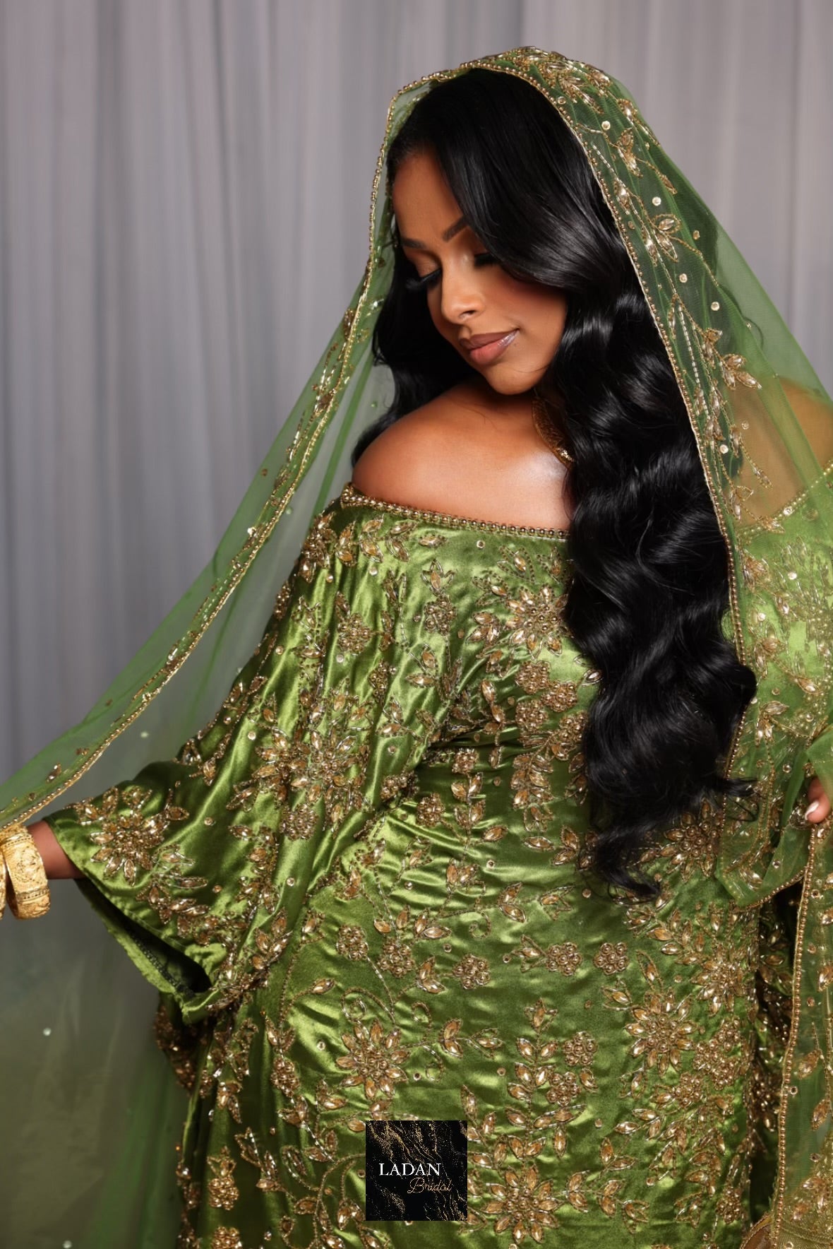 Sabrina Bridal Dirac - Olive Green