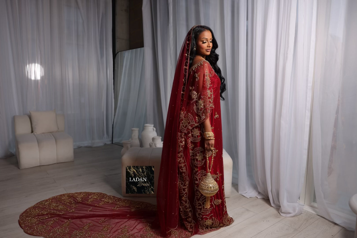 Jamila Bridal Dirac - Maroon