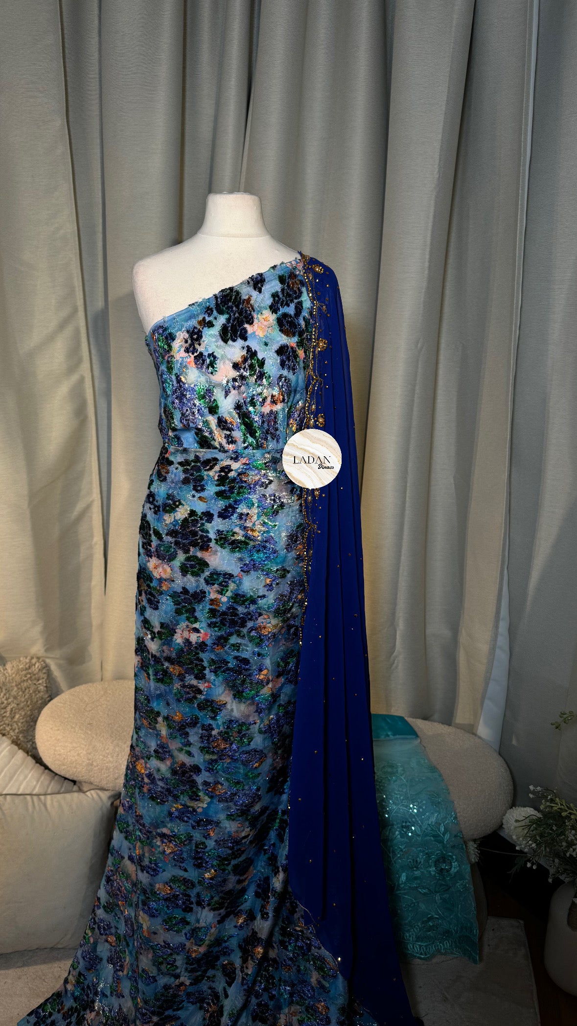 Bloom Maqbal Collection | Blue Dirac Set