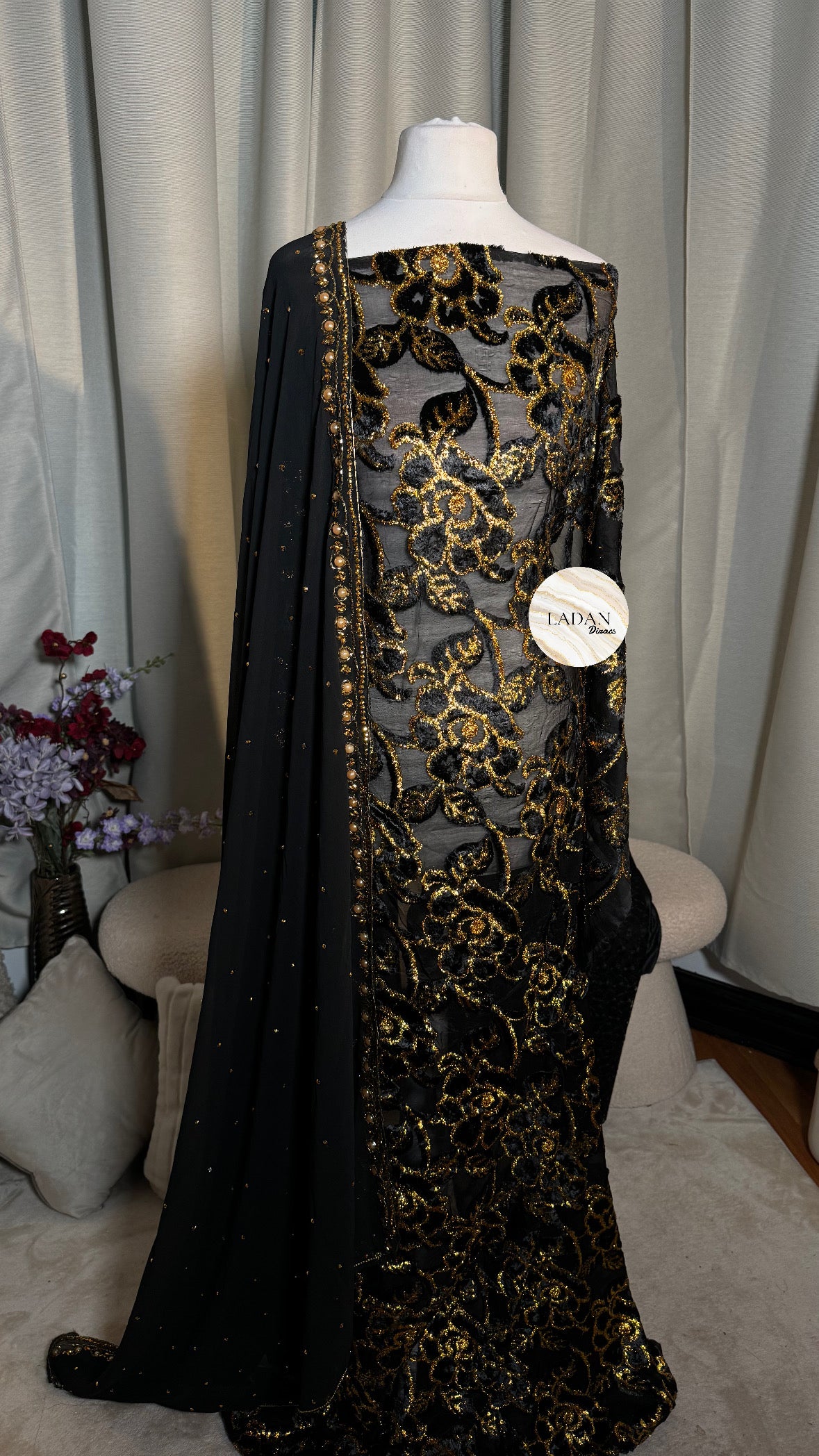 Prestige Maqbal Collection | Black & Gold Dirac Set