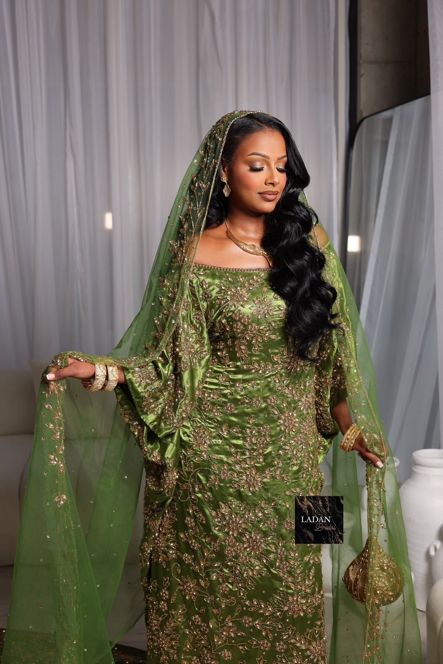 Sabrina Bridal Dirac - Olive Green