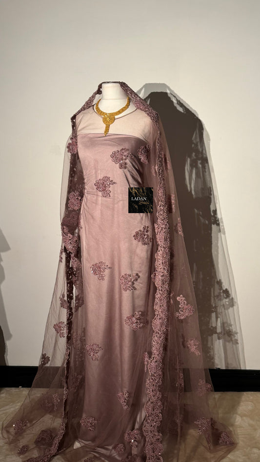 Purple Pearl & Lace Bridal Dirac