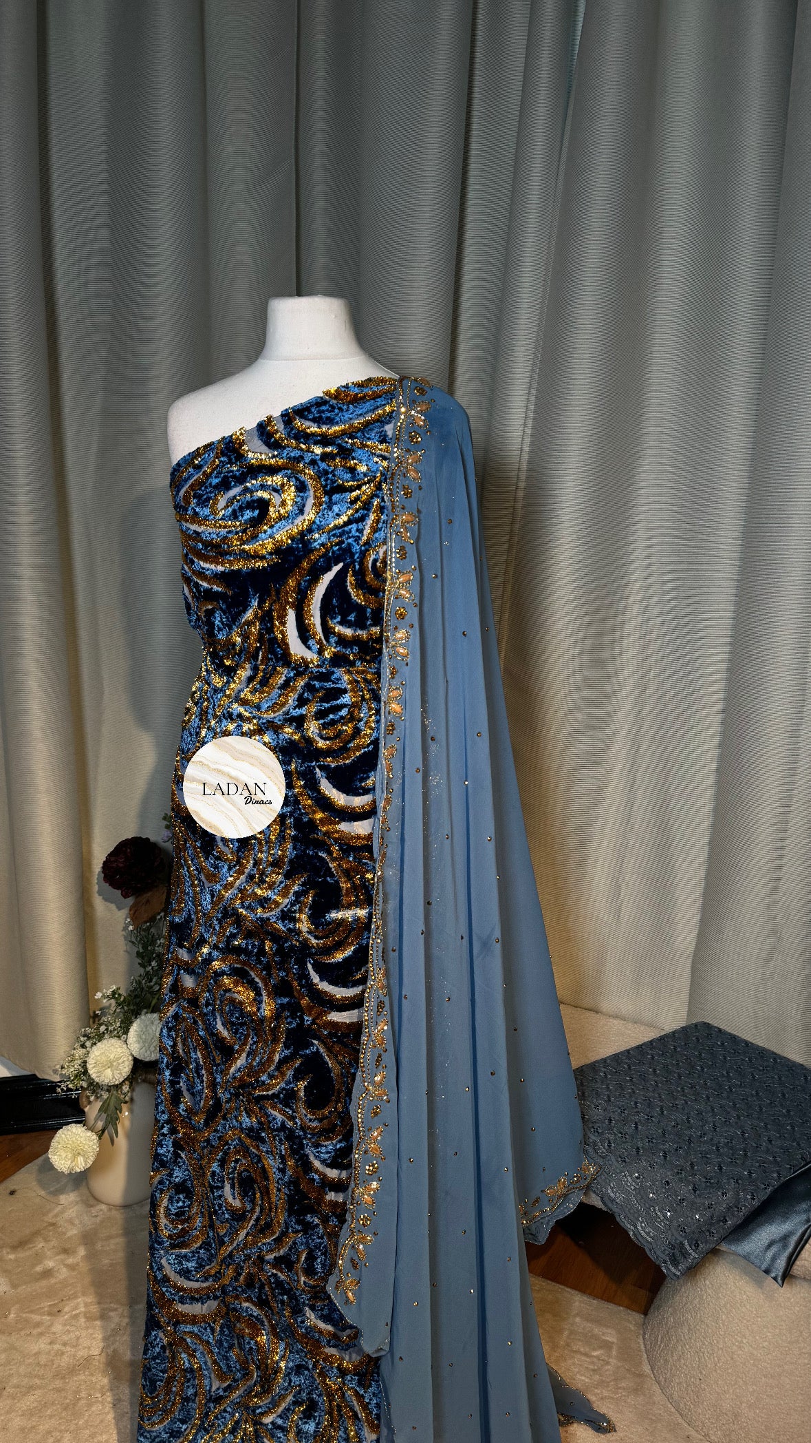 Spiral Maqbal Collection | Blue Dirac Set