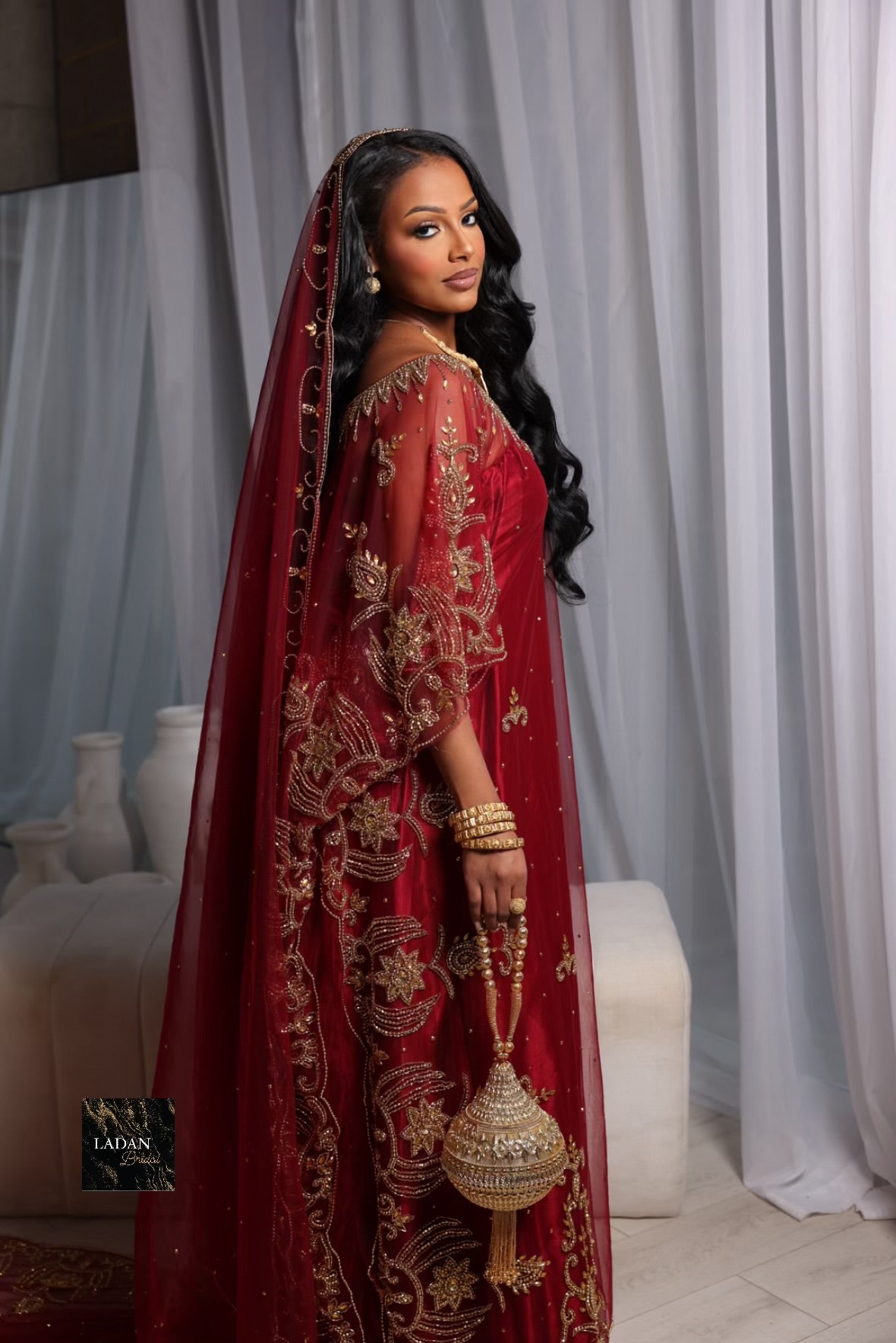 Jamila Bridal Dirac - Maroon