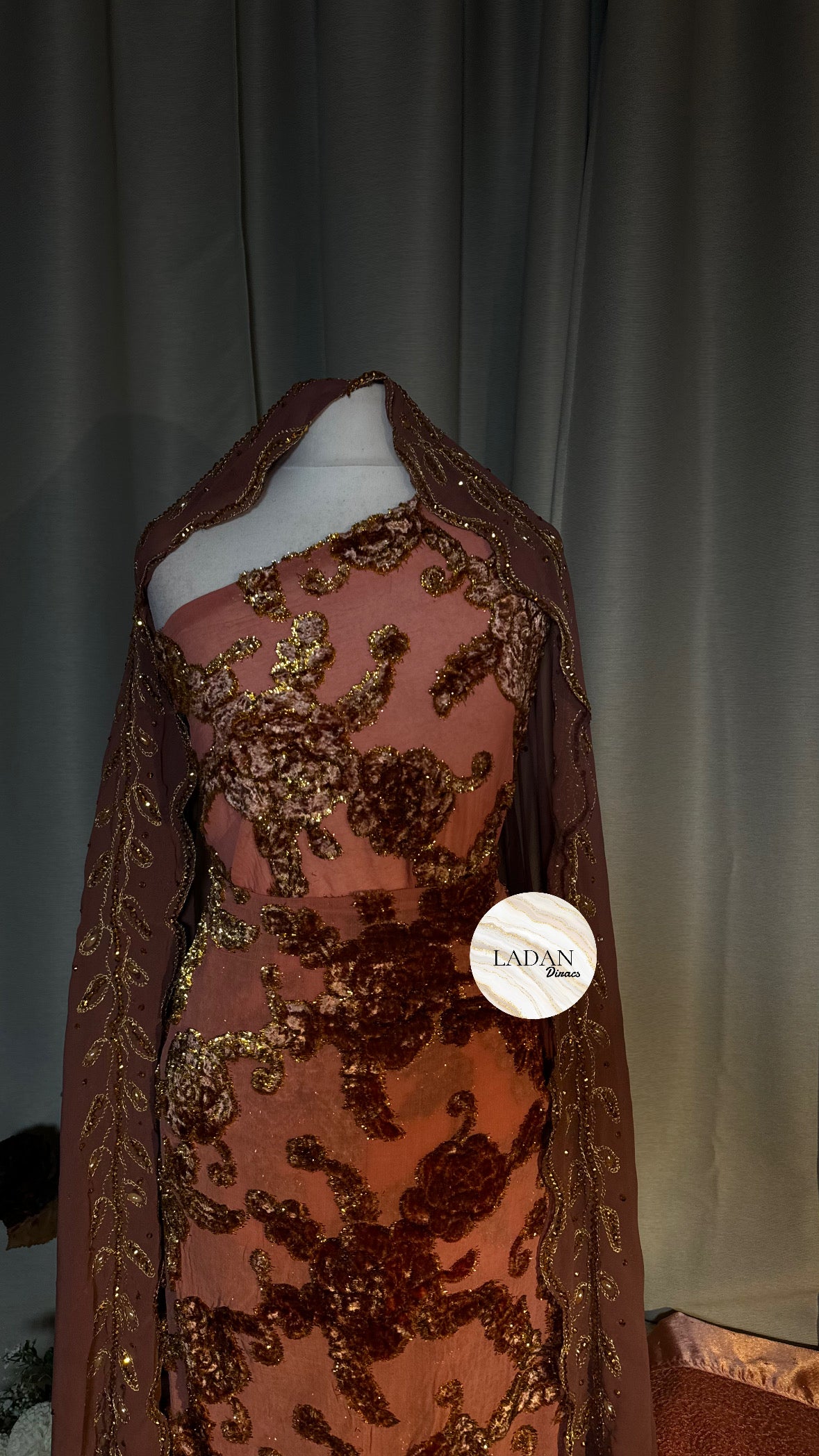Luxury Maqbal Collection | Rose Gold Dirac Set