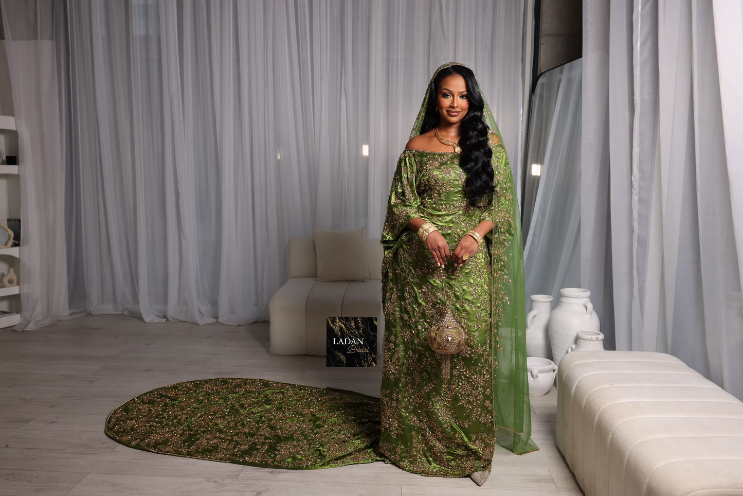 Sabrina Bridal Dirac - Olive Green