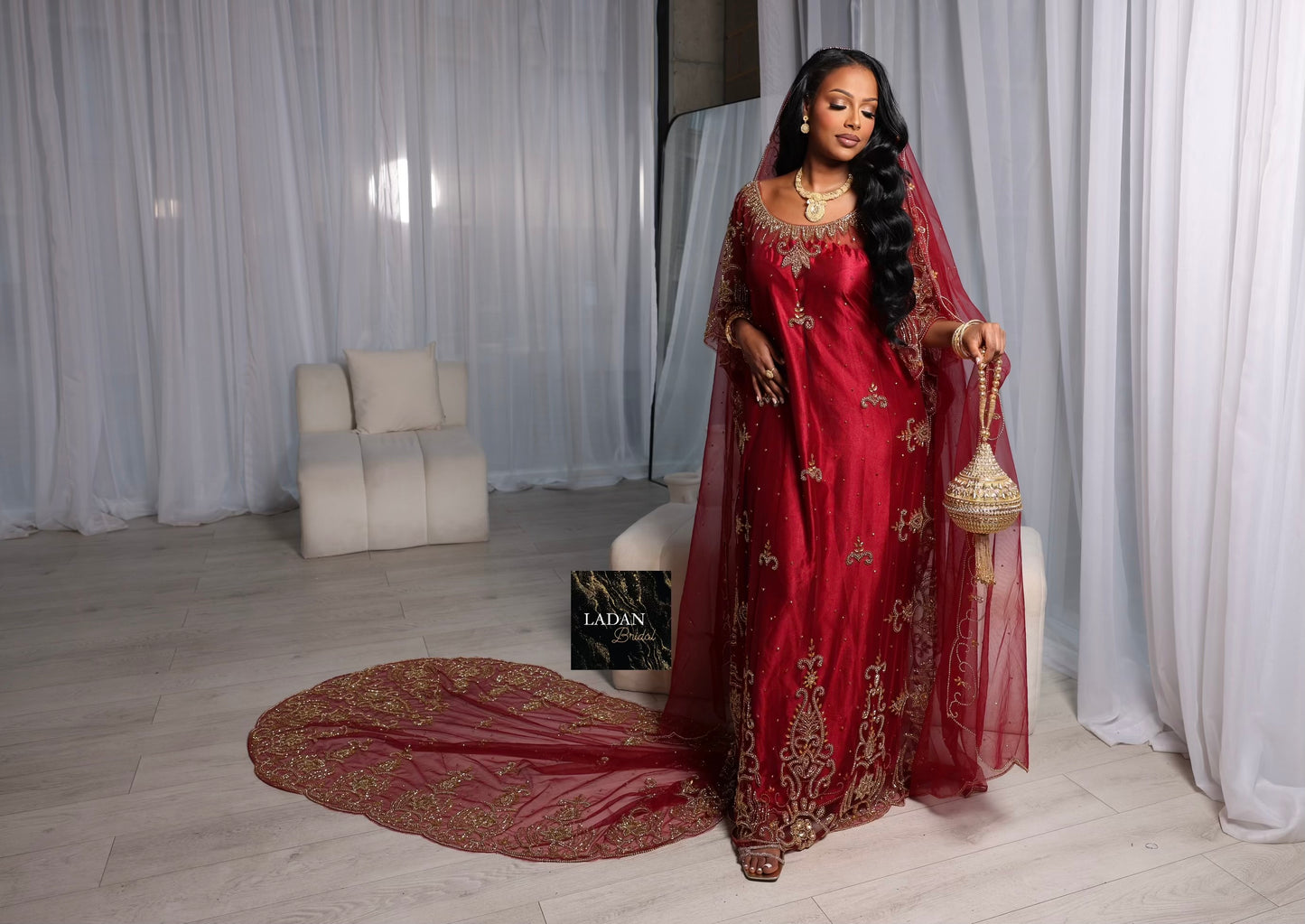 Jamila Bridal Dirac - Maroon