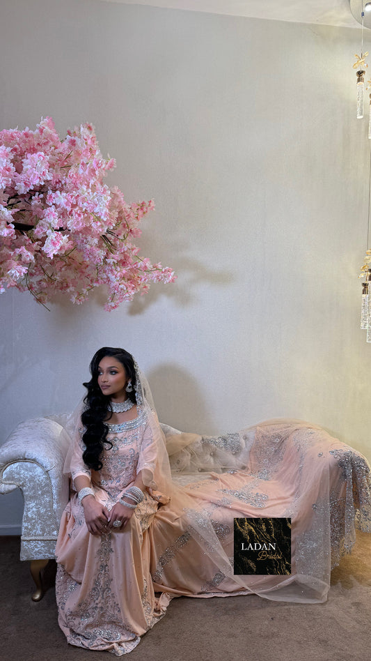Ladan Bridal Dirac - Peach Velvet