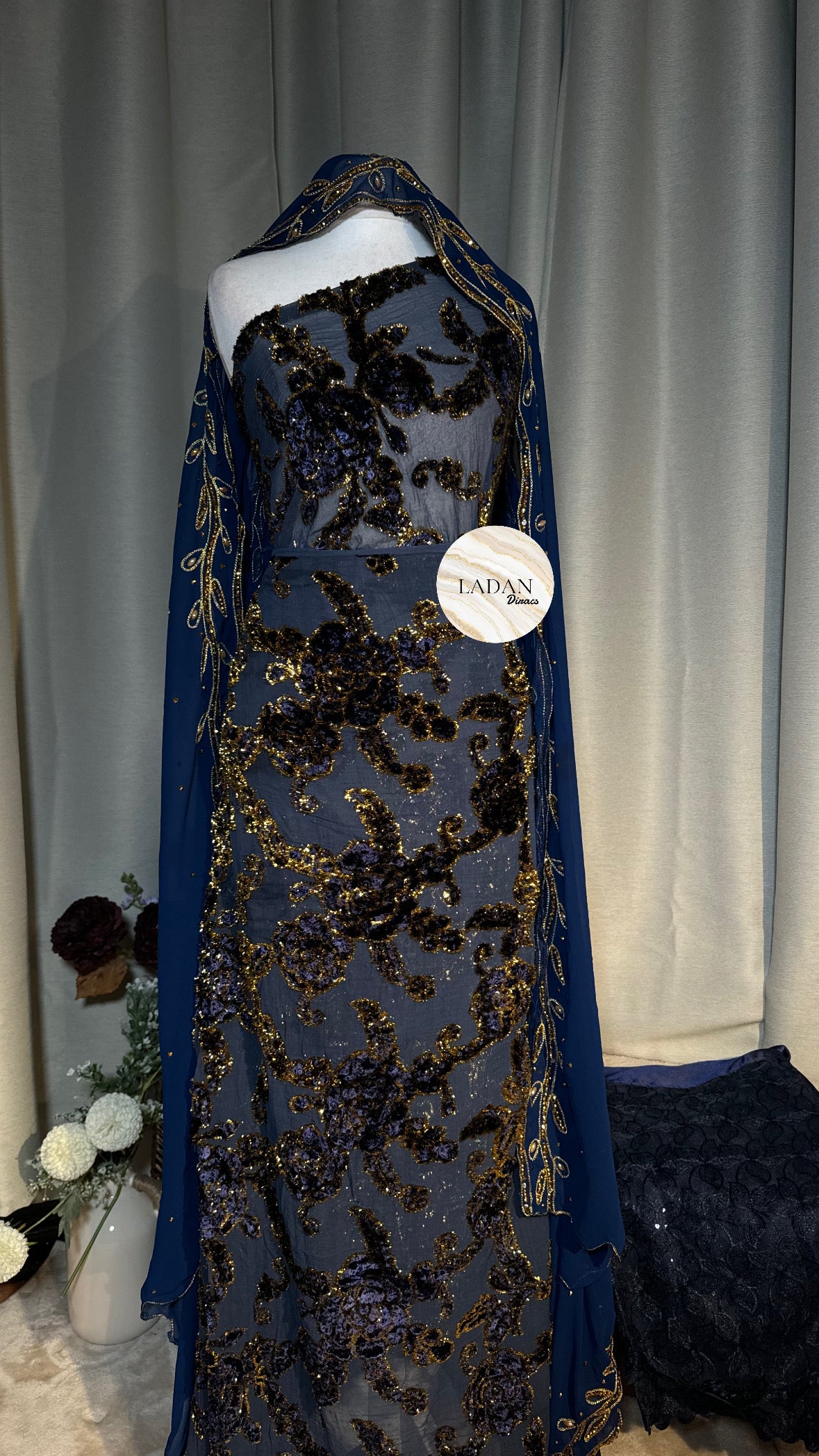 Luxury Maqbal Collection | Blue Dirac Set