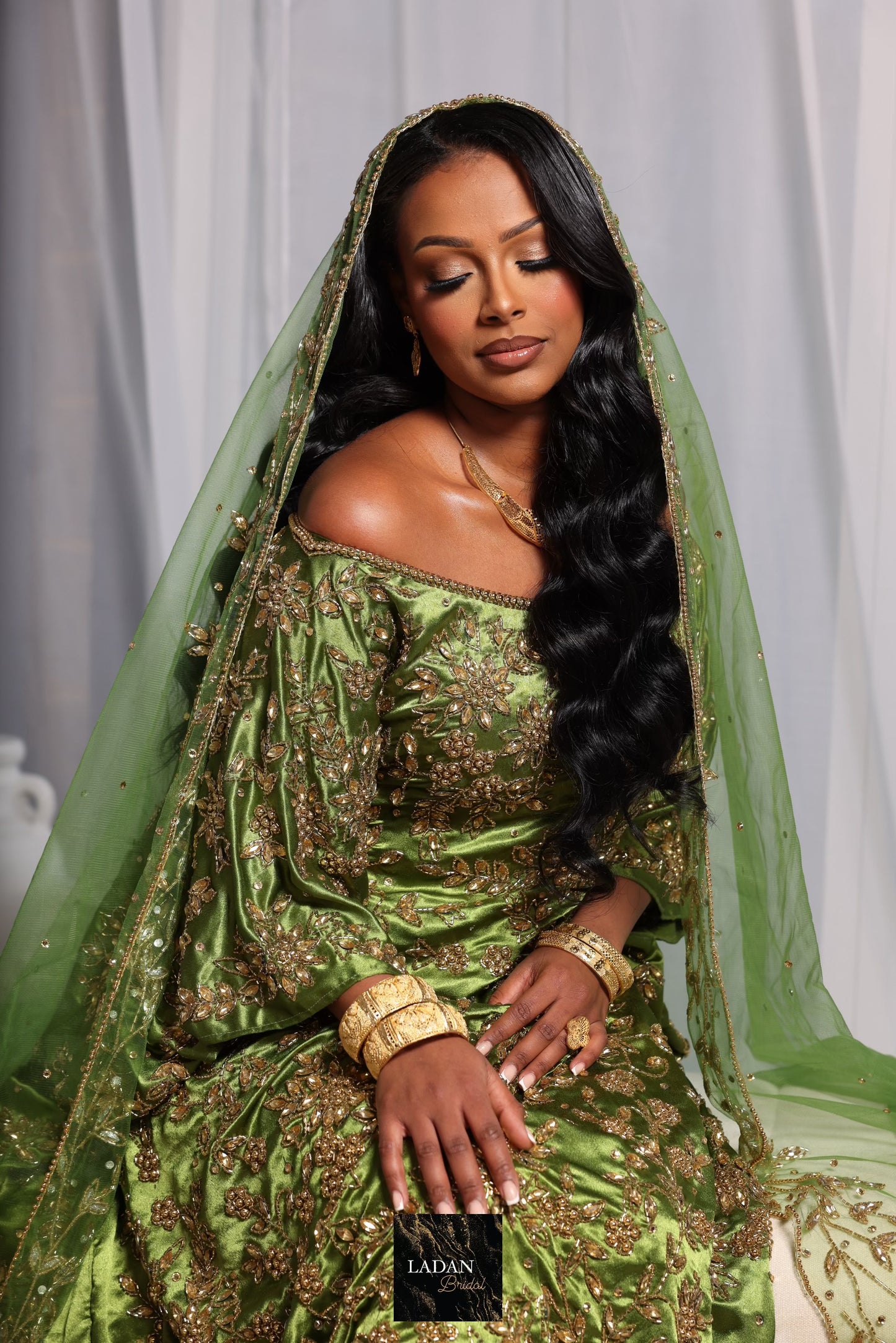 Sabrina Bridal Dirac - Olive Green