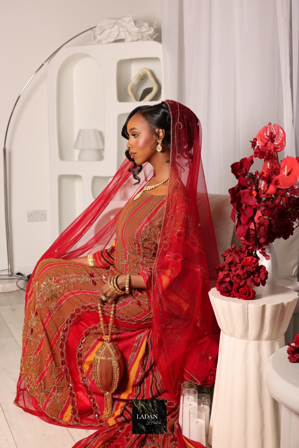 Hido iyo Dhaqan Bridal Dirac - Red