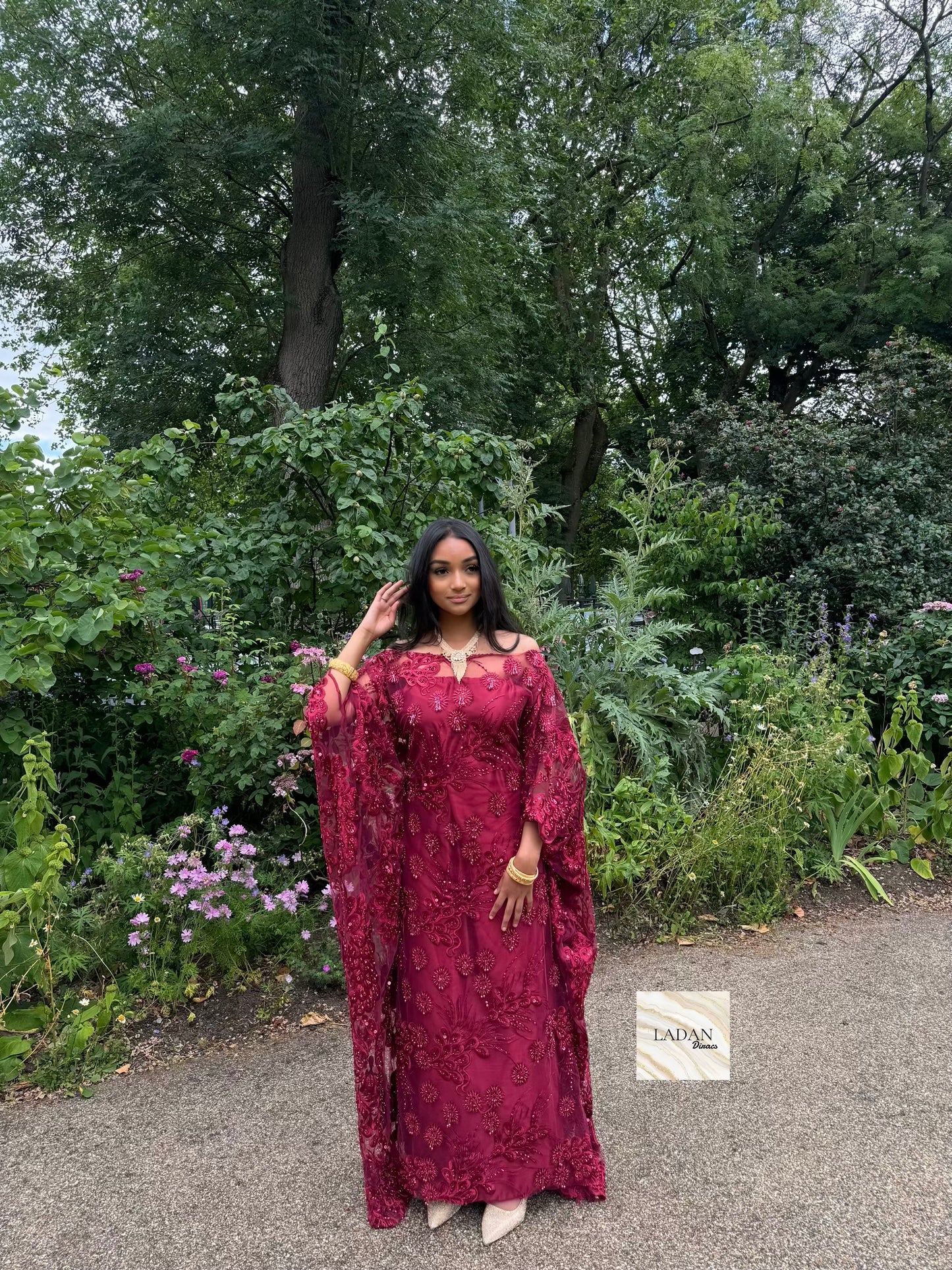 Luxury Lace Dirac Set | Dark Maroon
