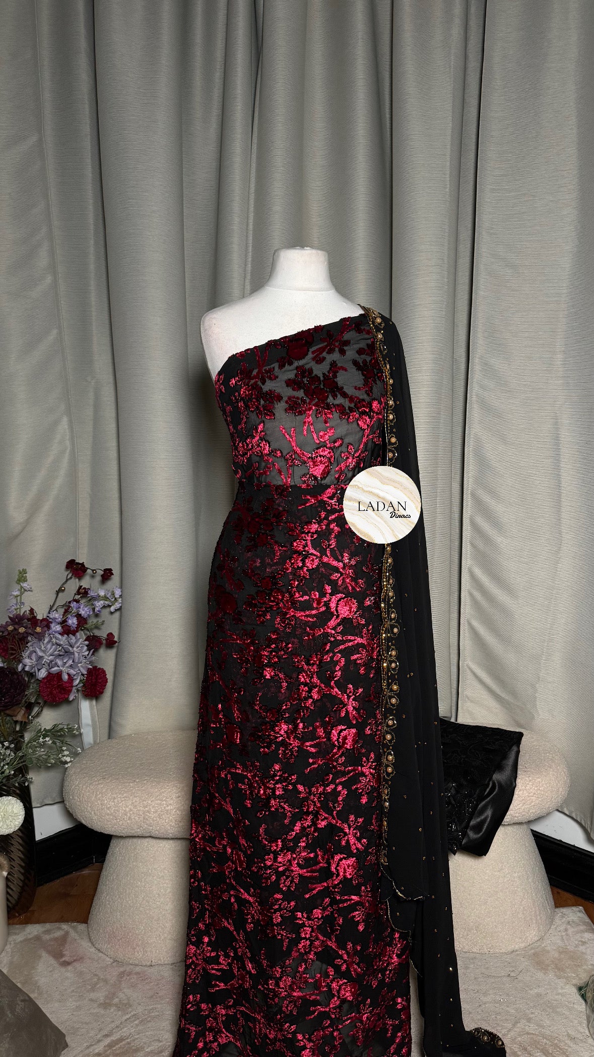 Prestige Maqbal Collection | Black & Red Dirac Set