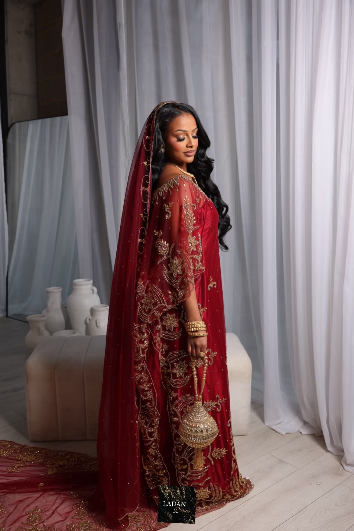 Jamila Bridal Dirac - Maroon