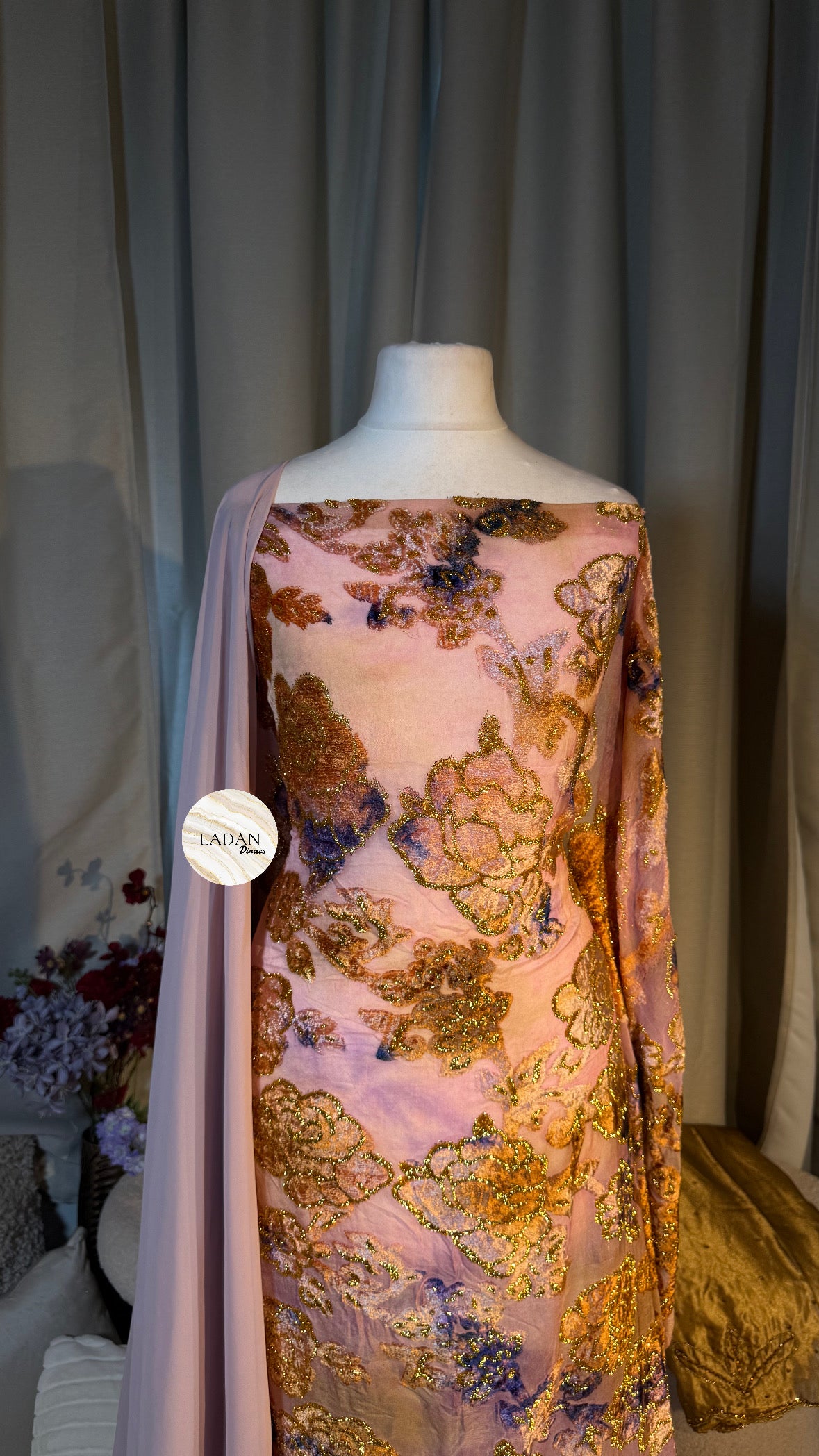 Bouquet Collection | Maqbal Dirac Set | Lilac Gold & Blue