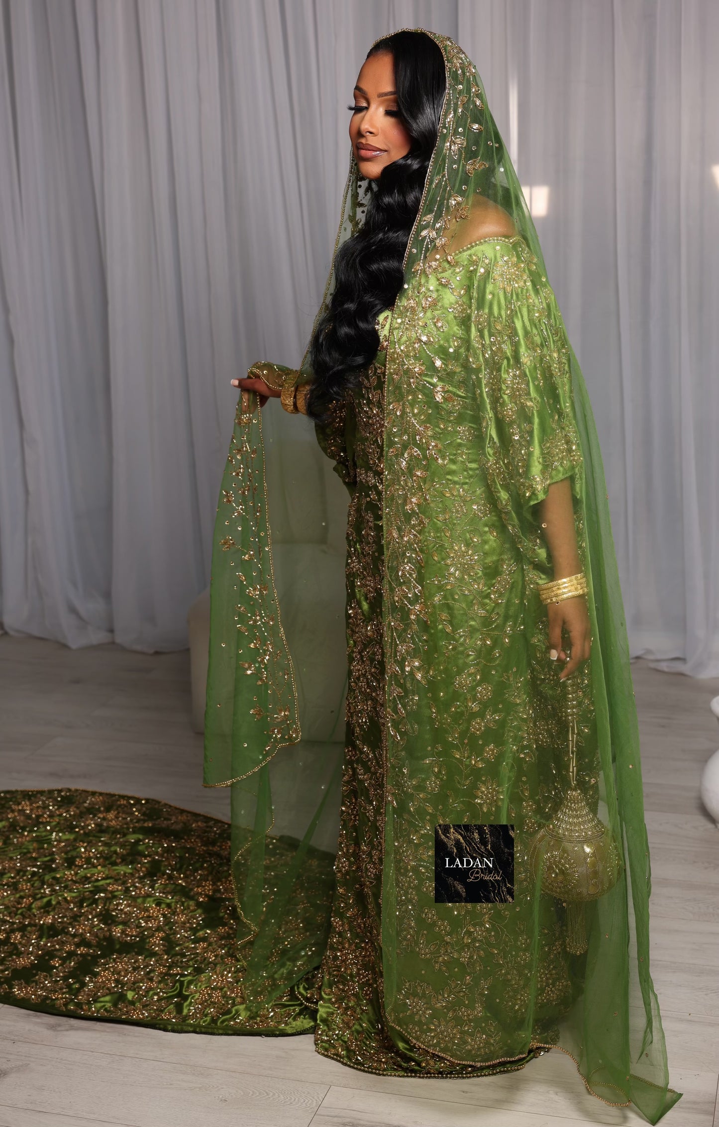 Sabrina Bridal Dirac - Olive Green