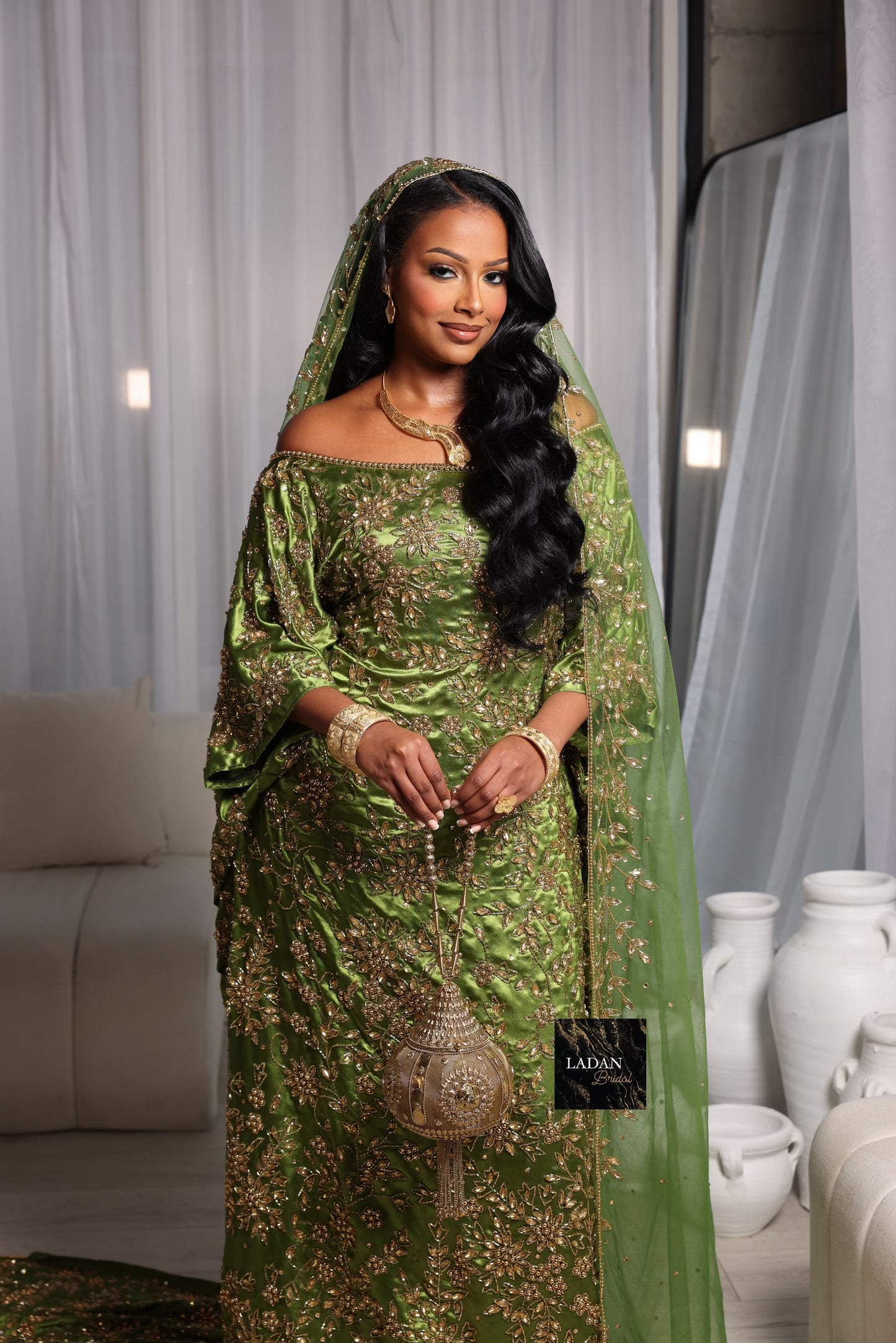 Sabrina Bridal Dirac - Olive Green