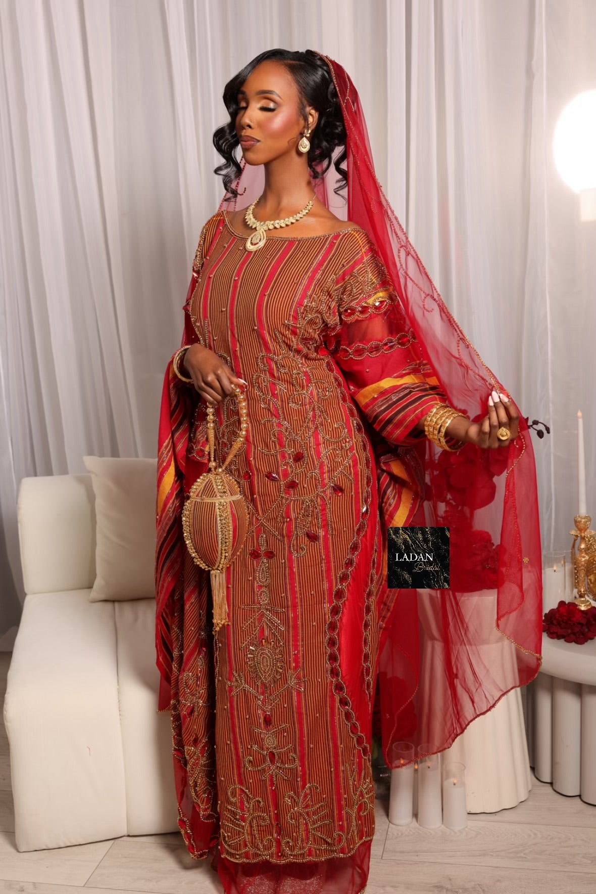 Hido iyo Dhaqan Bridal Dirac - Red