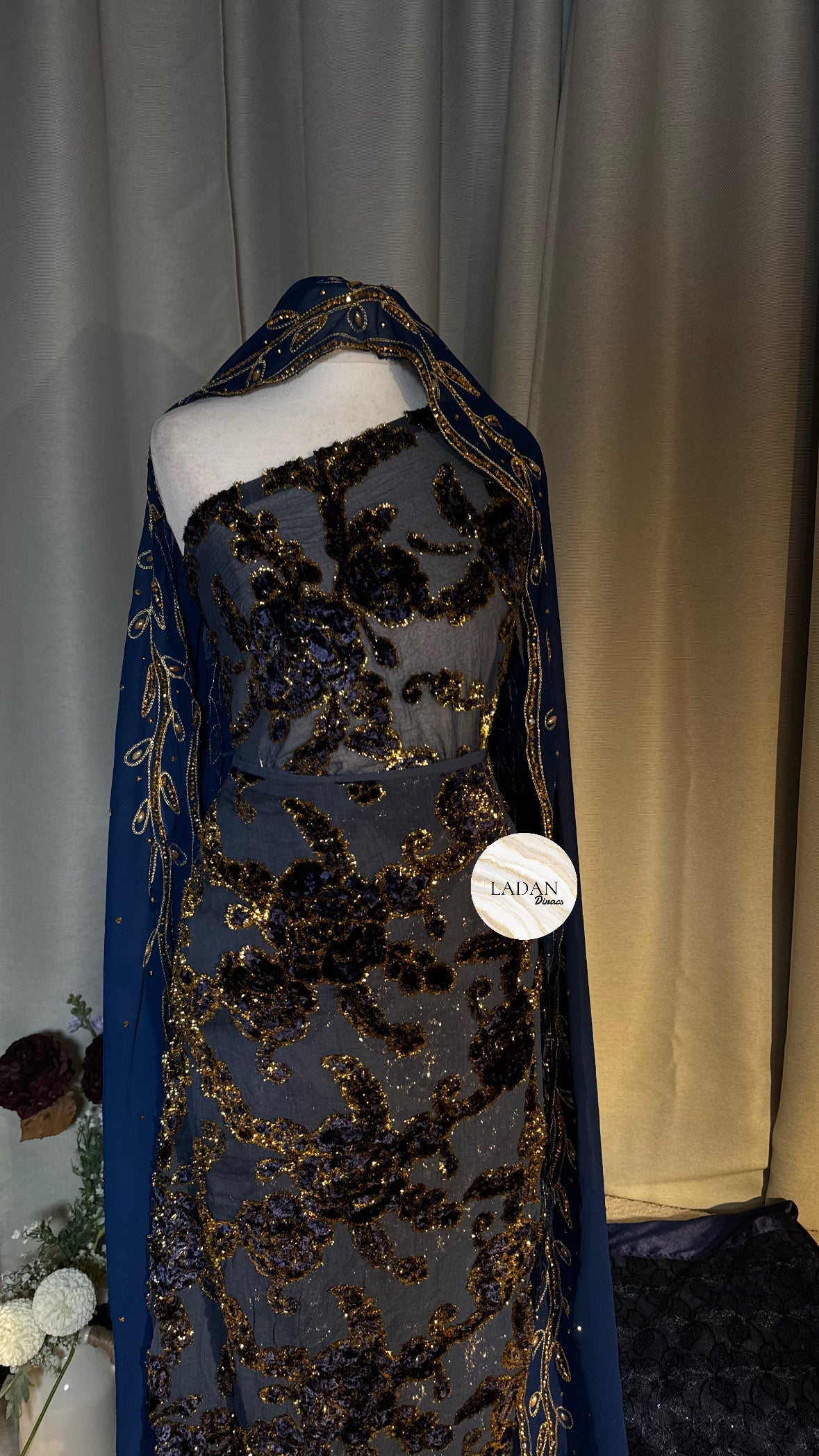 Luxury Maqbal Collection | Blue Dirac Set