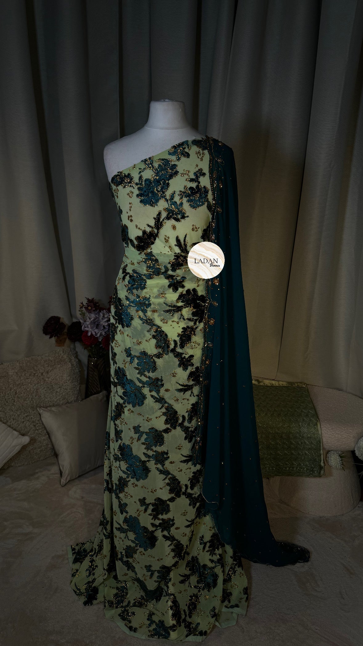 Prestige Maqbal Collection | Mint Green & Teal Dirac Set