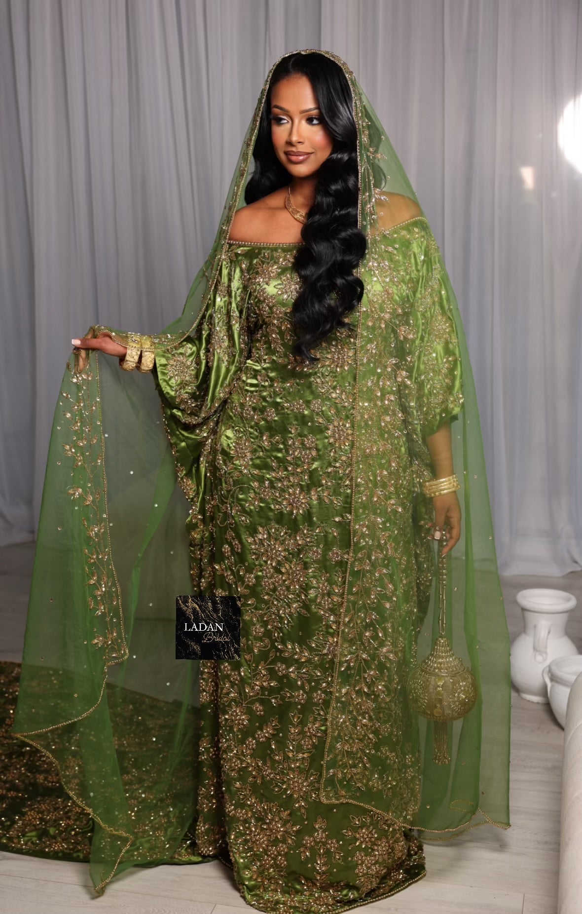 Sabrina Bridal Dirac - Olive Green