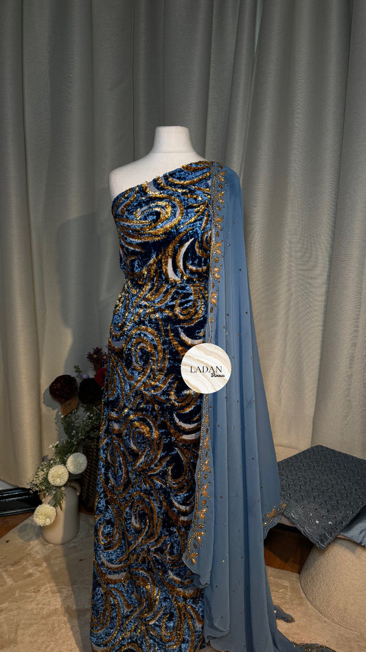 Spiral Maqbal Collection | Blue Dirac Set