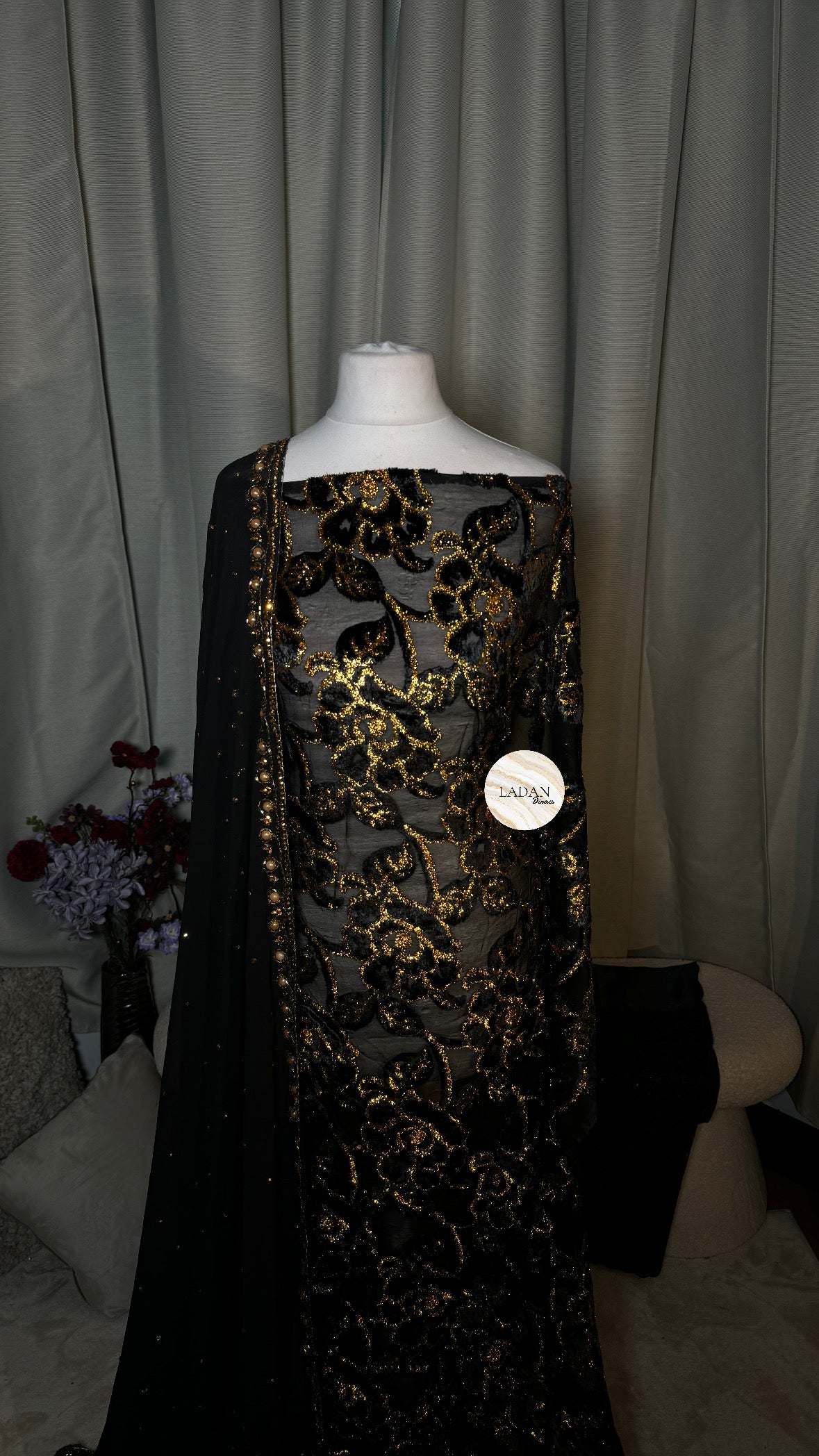 Prestige Maqbal Collection | Black & Gold Dirac Set