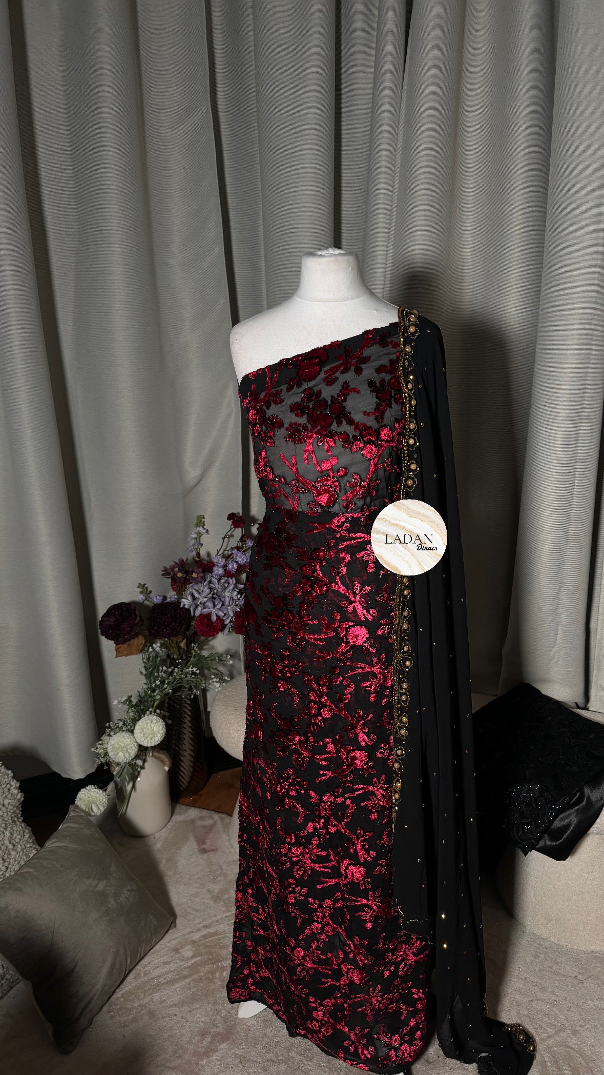 Prestige Maqbal Collection | Black & Red Dirac Set