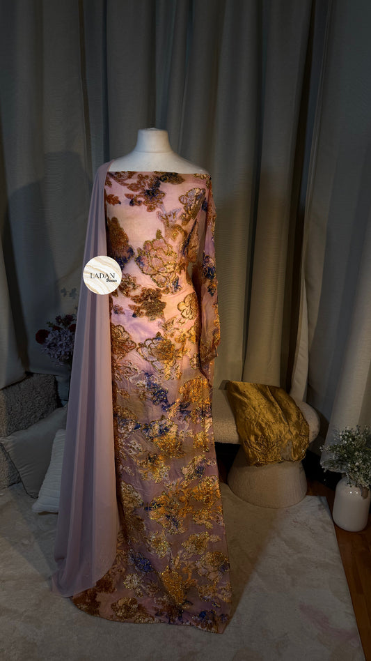 Bouquet Collection | Maqbal Dirac Set | Lilac Gold & Blue