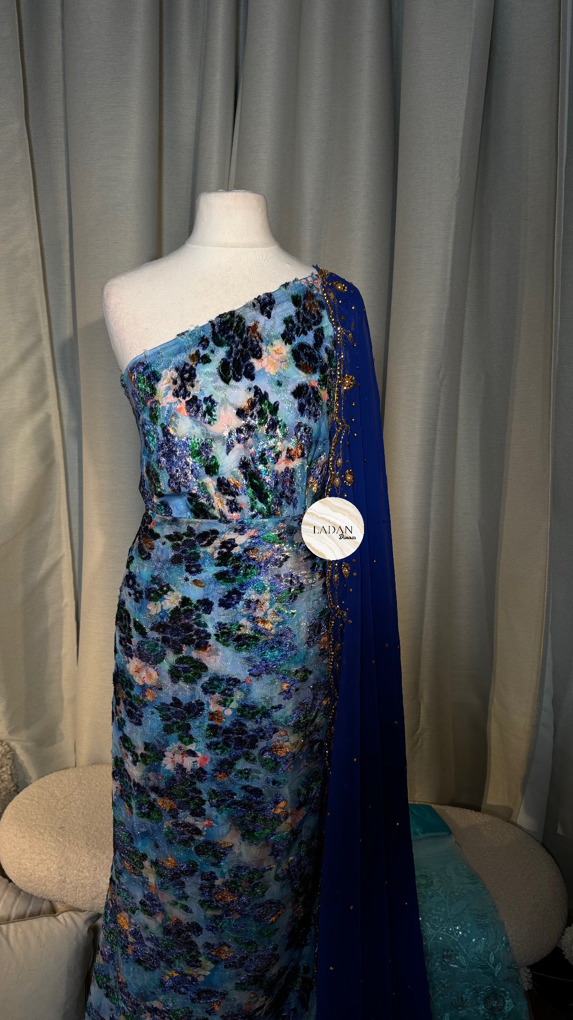 Bloom Maqbal Collection | Blue Dirac Set