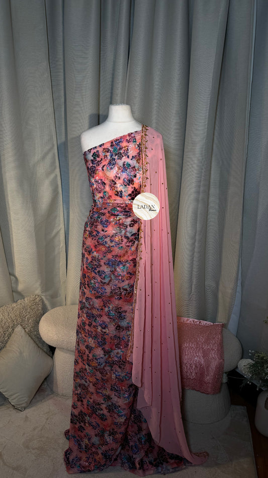 Bloom Maqbal Collection | Pink Dirac Set