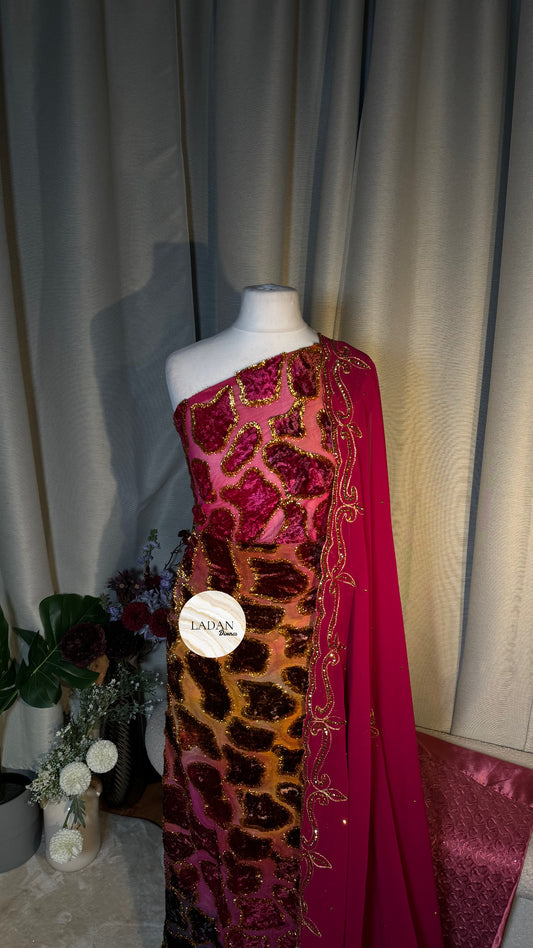 Luxury Maqbal Collection | Multicoloured Dirac Set