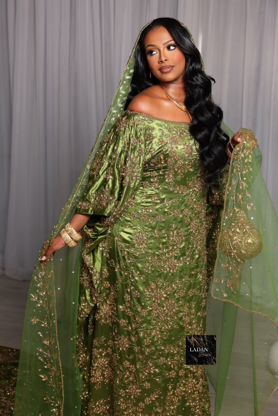 Sabrina Bridal Dirac - Olive Green