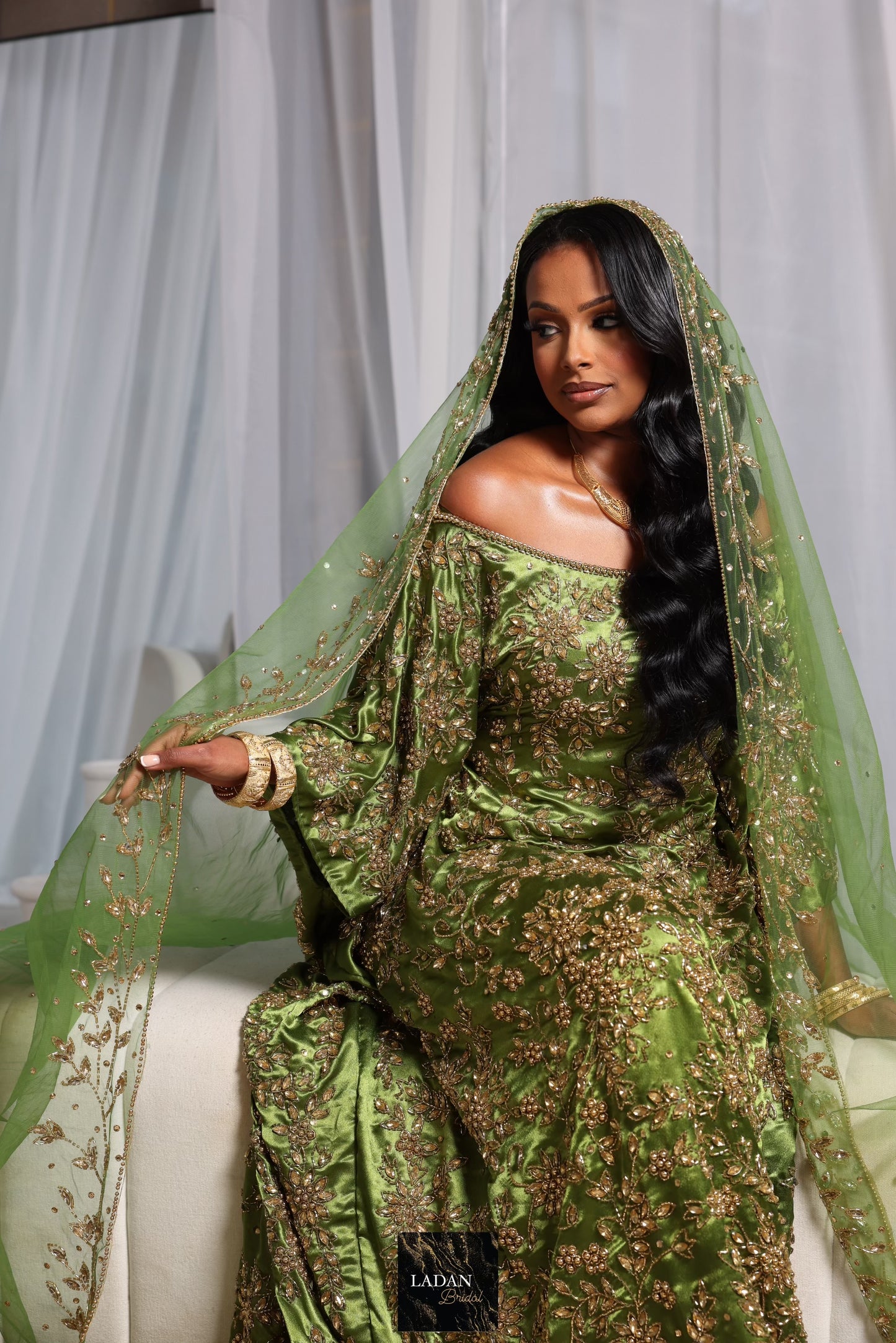 Sabrina Bridal Dirac - Olive Green