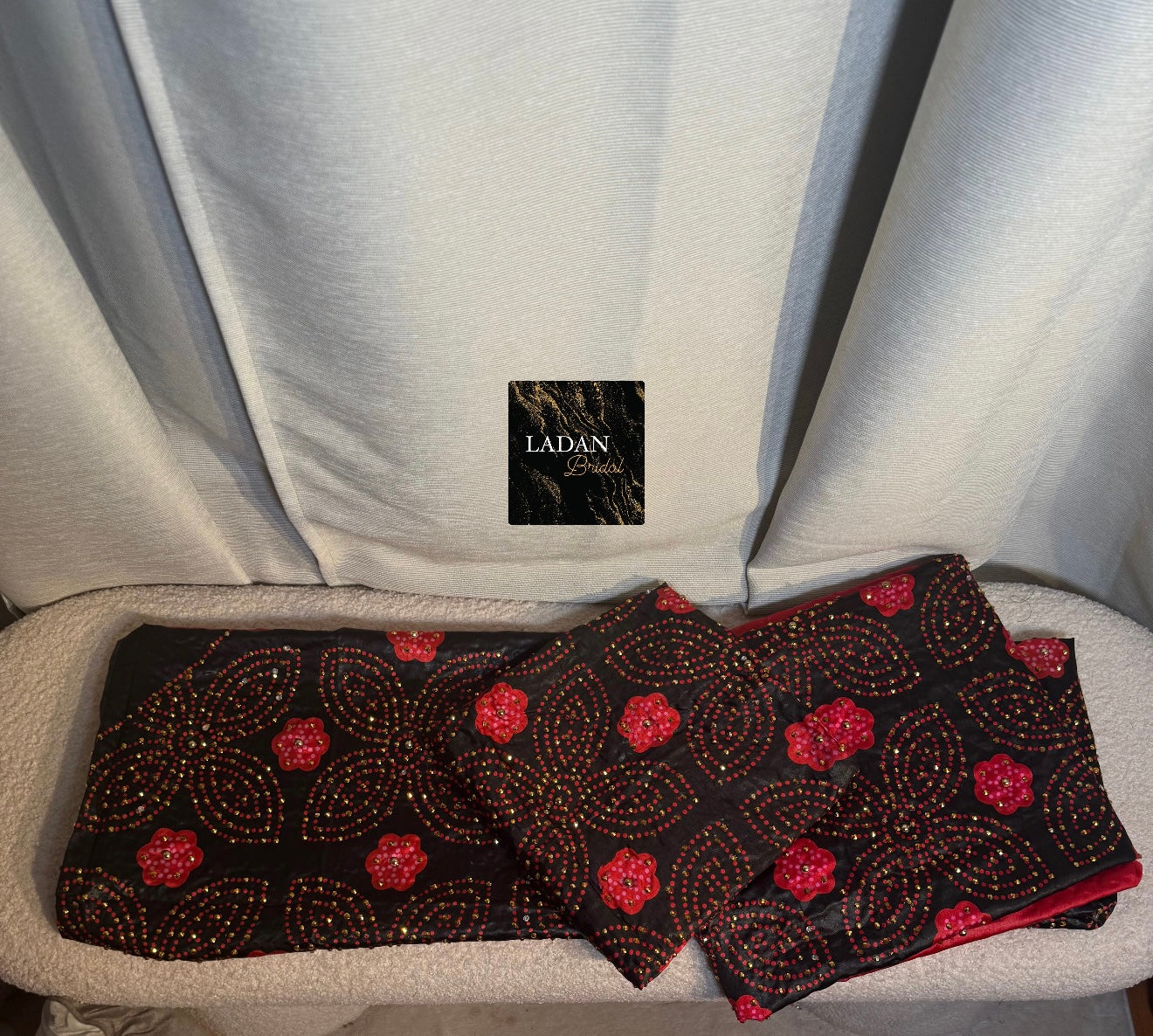 Stone Shaash Set- Black & Red