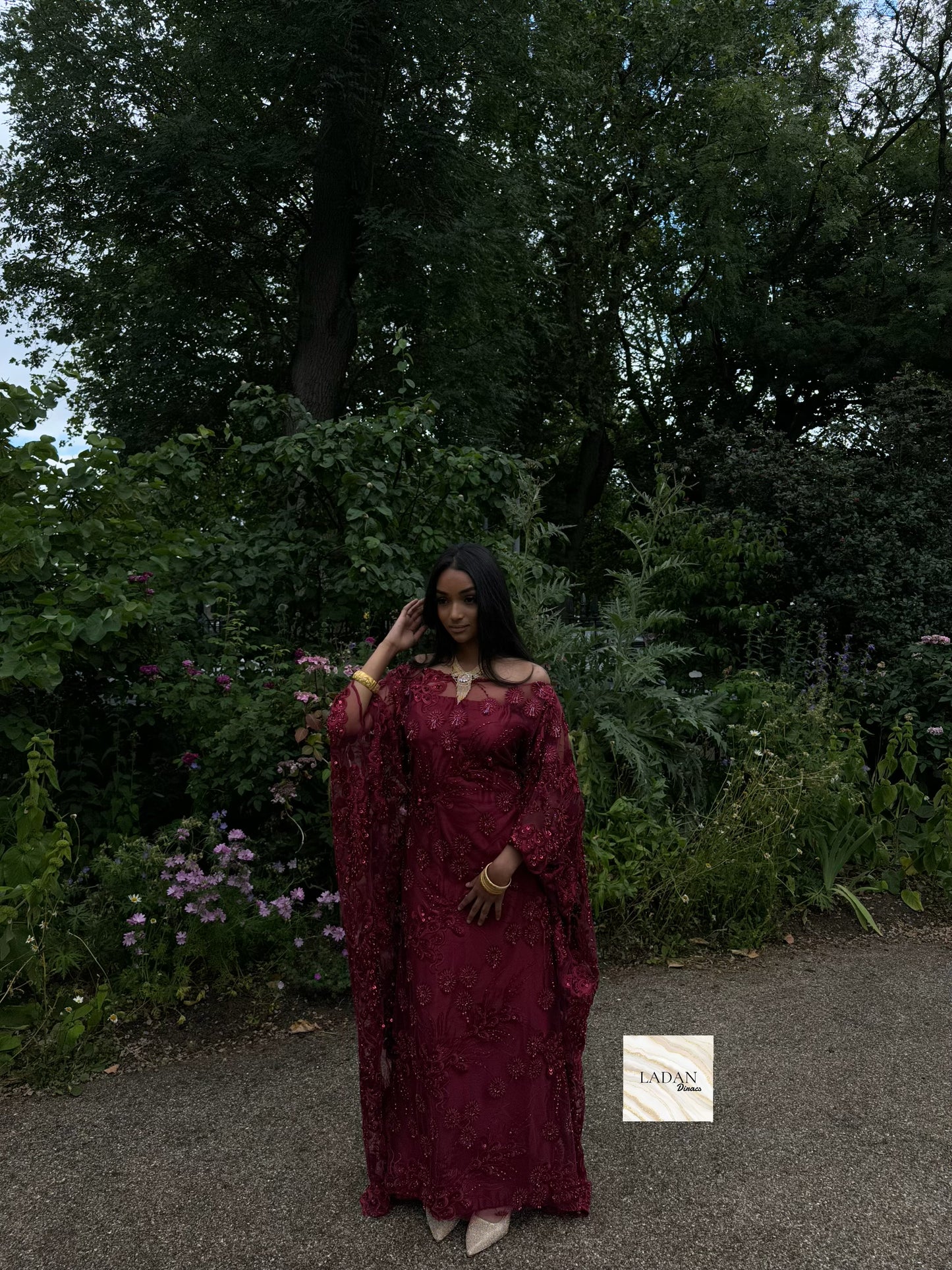 Luxury Lace Dirac Set | Dark Maroon