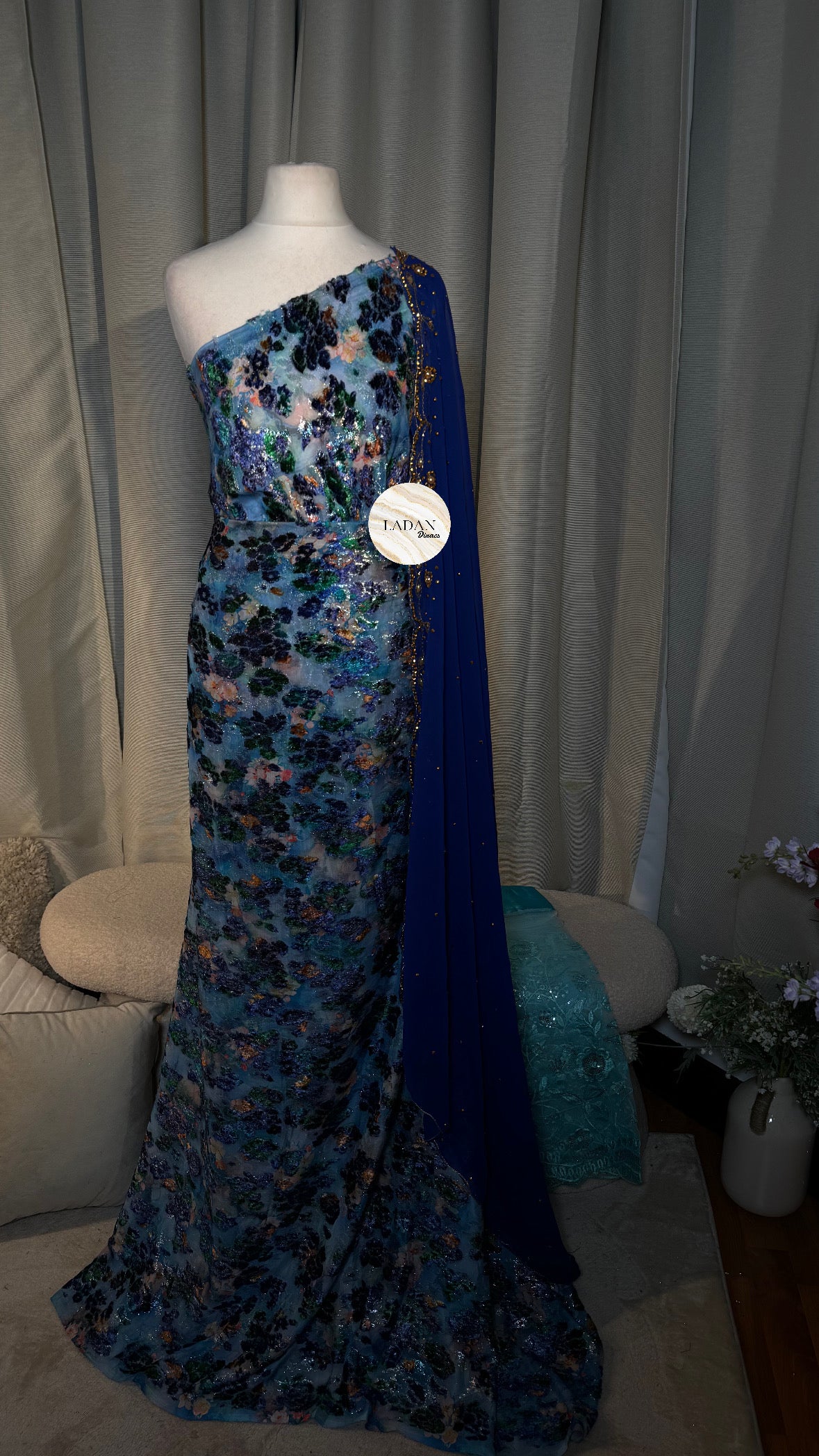 Bloom Maqbal Collection | Blue Dirac Set