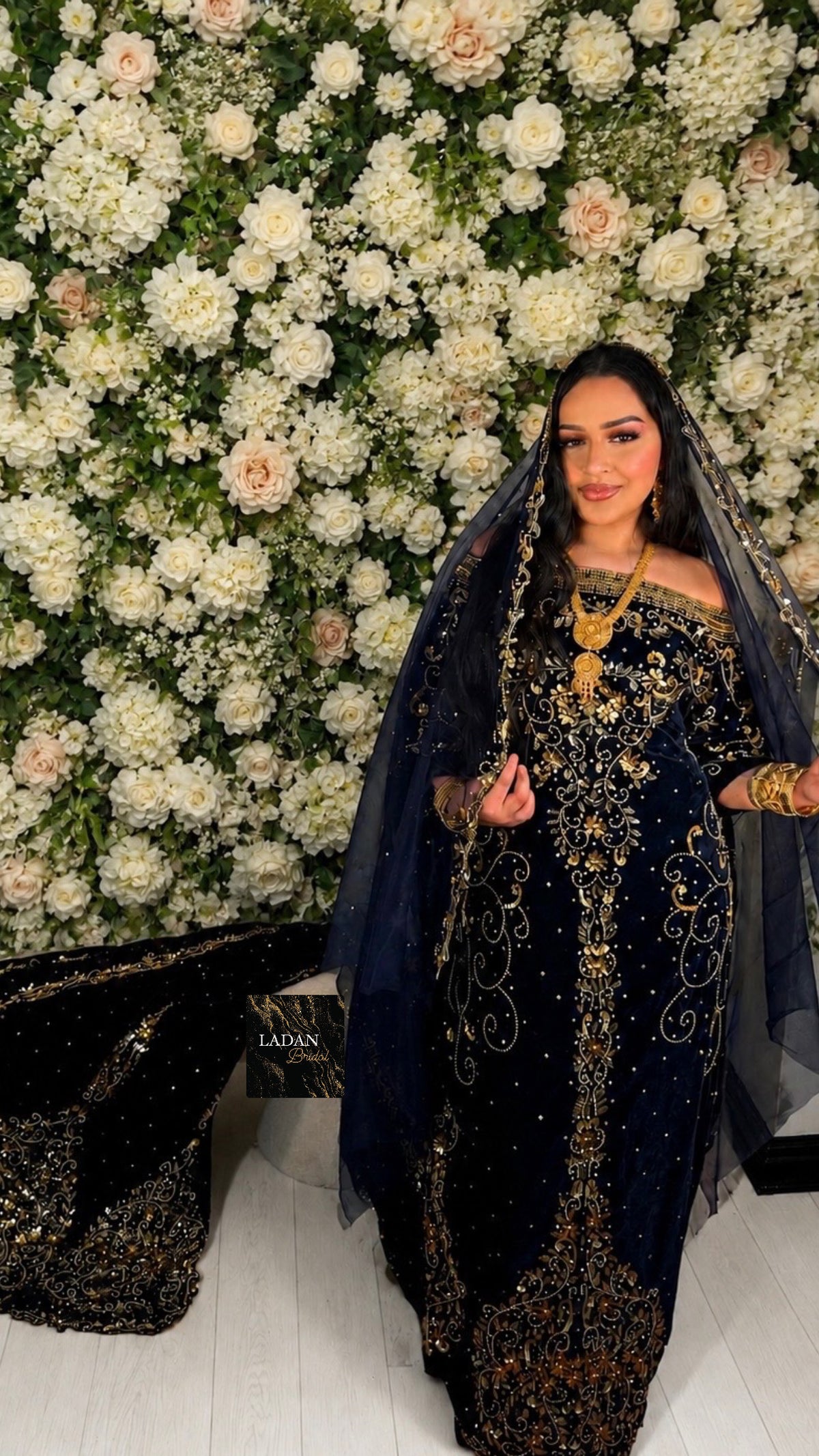 Jawahir Bridal Dirac - Navy Blue