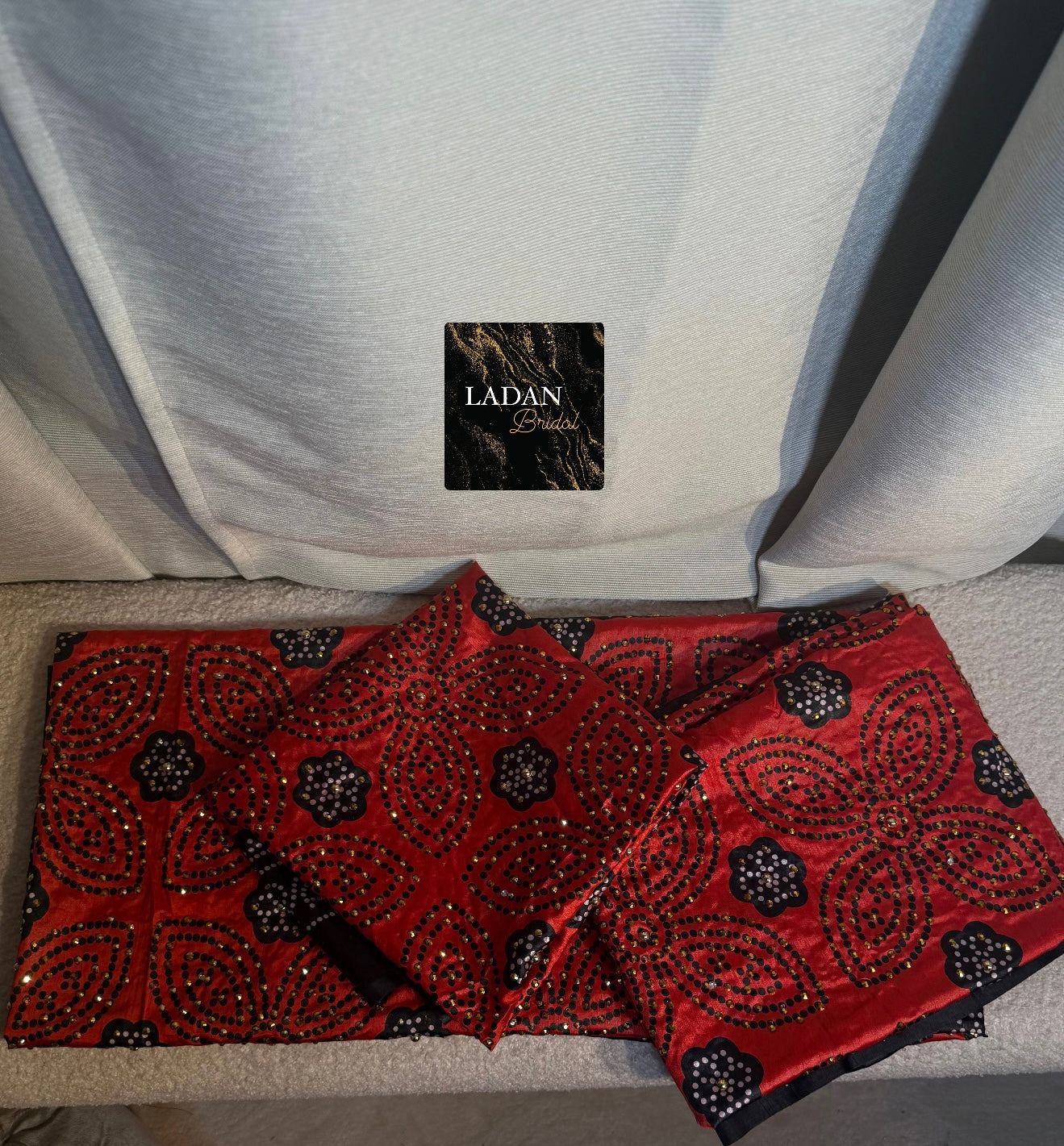 Stone Shaash Set- Red & Black